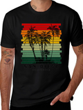 San Diego California Retro Palm Tree T-Shirt