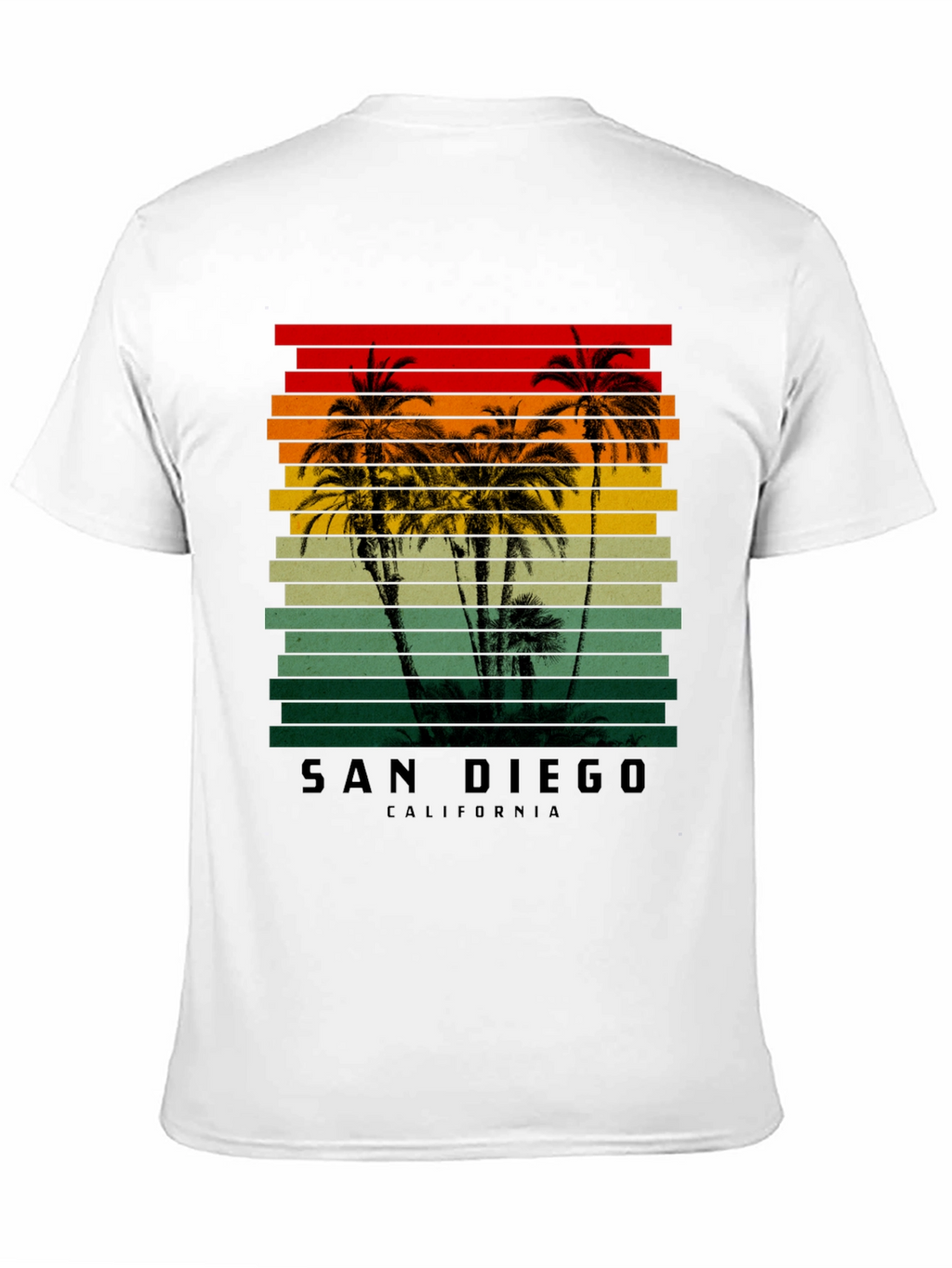 San Diego California Retro Palm Tree T-Shirt