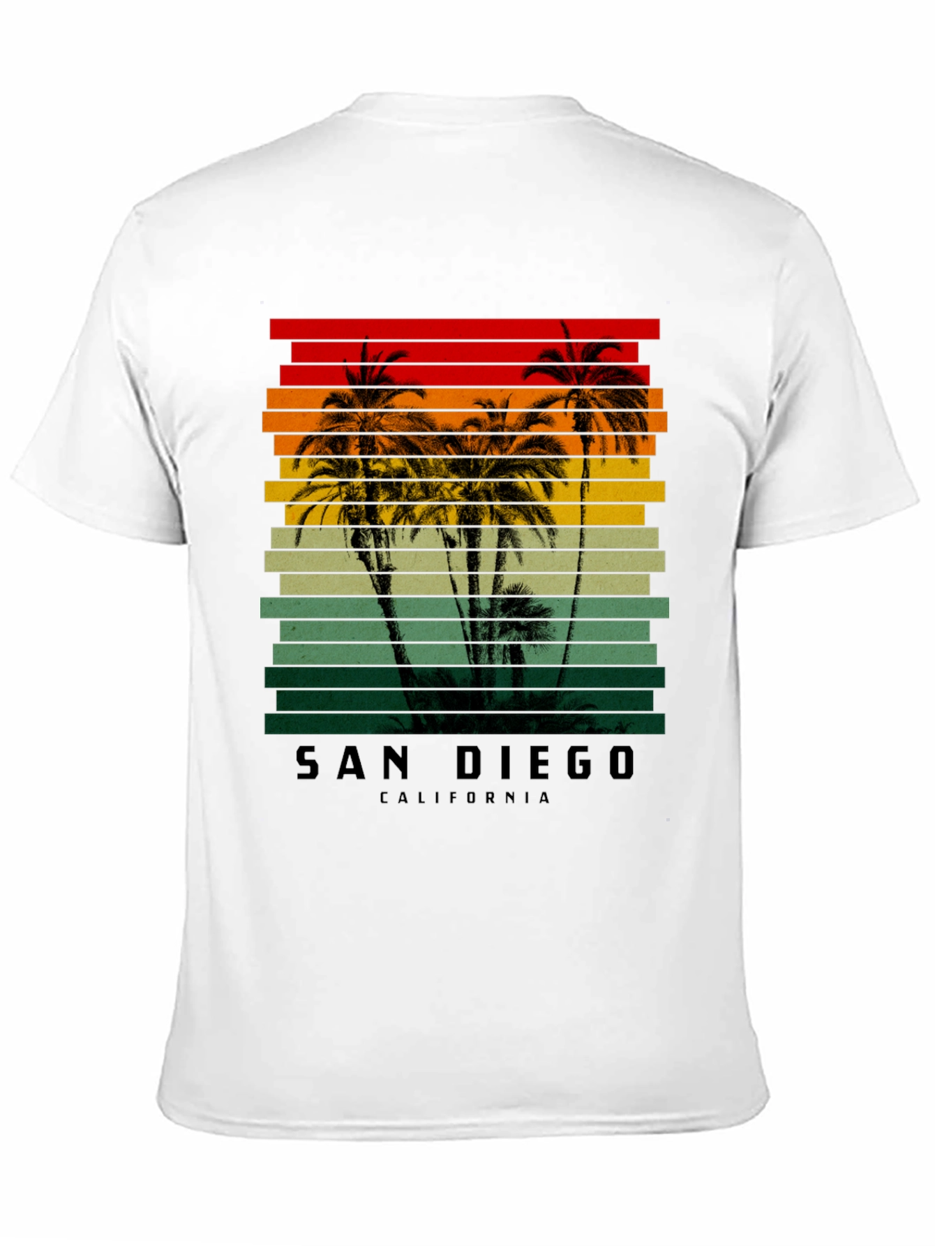San Diego California Retro Palm Tree T-Shirt