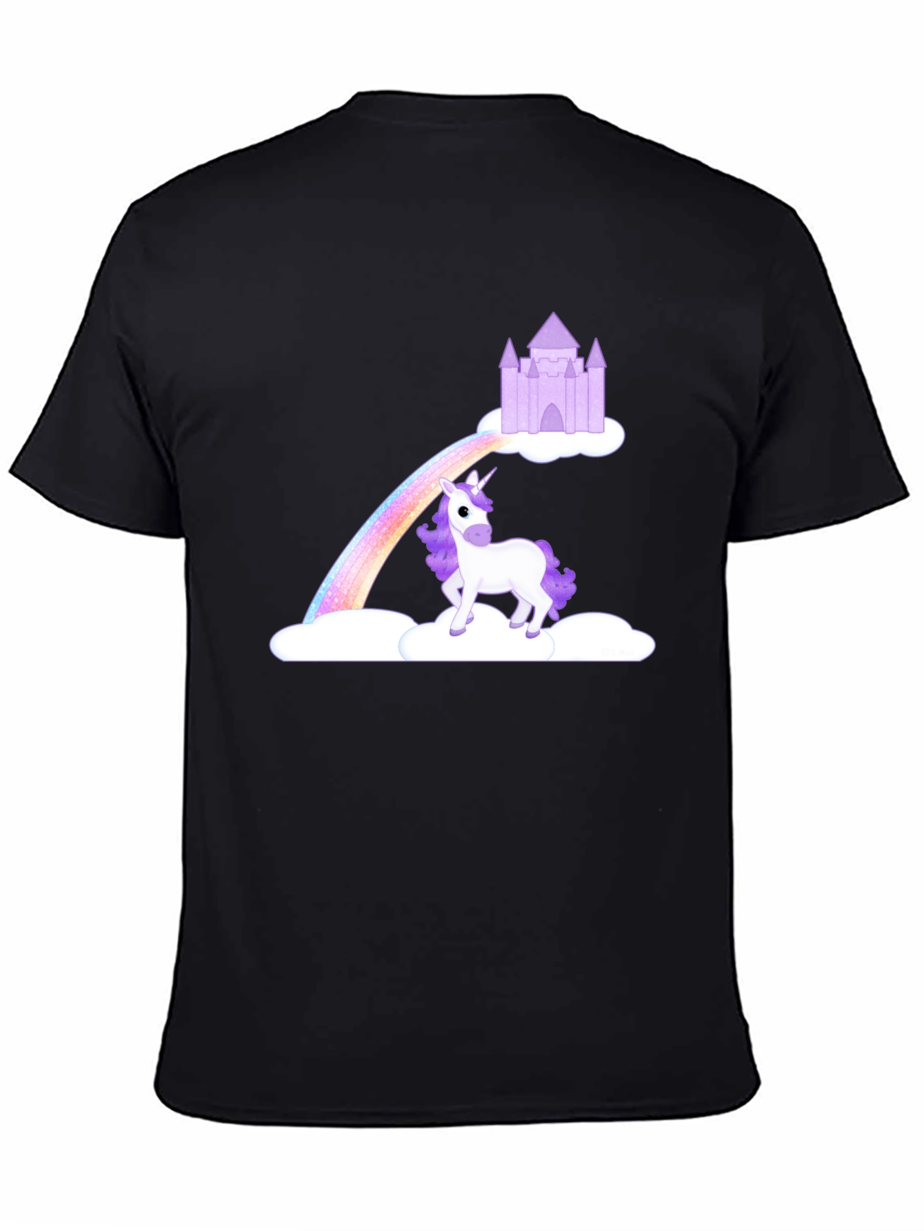 Unicorn Rainbow Castle Graphic Tee