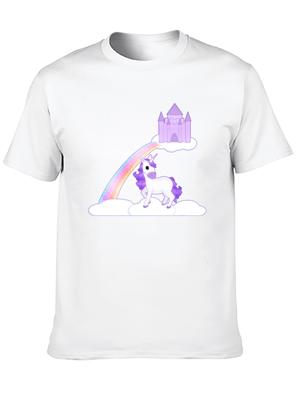 Unicorn Rainbow Castle Graphic Tee