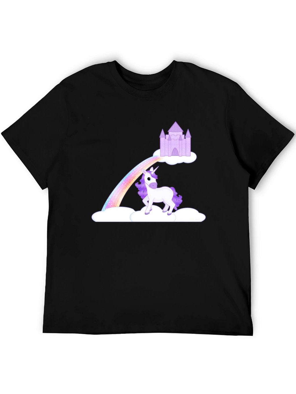 Unicorn Rainbow Castle Graphic Tee