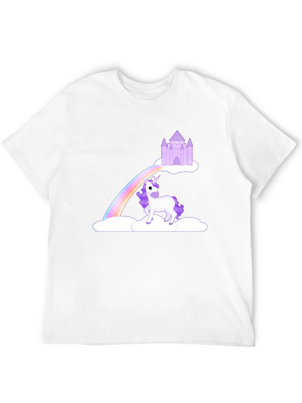 Unicorn Rainbow Castle Graphic Tee