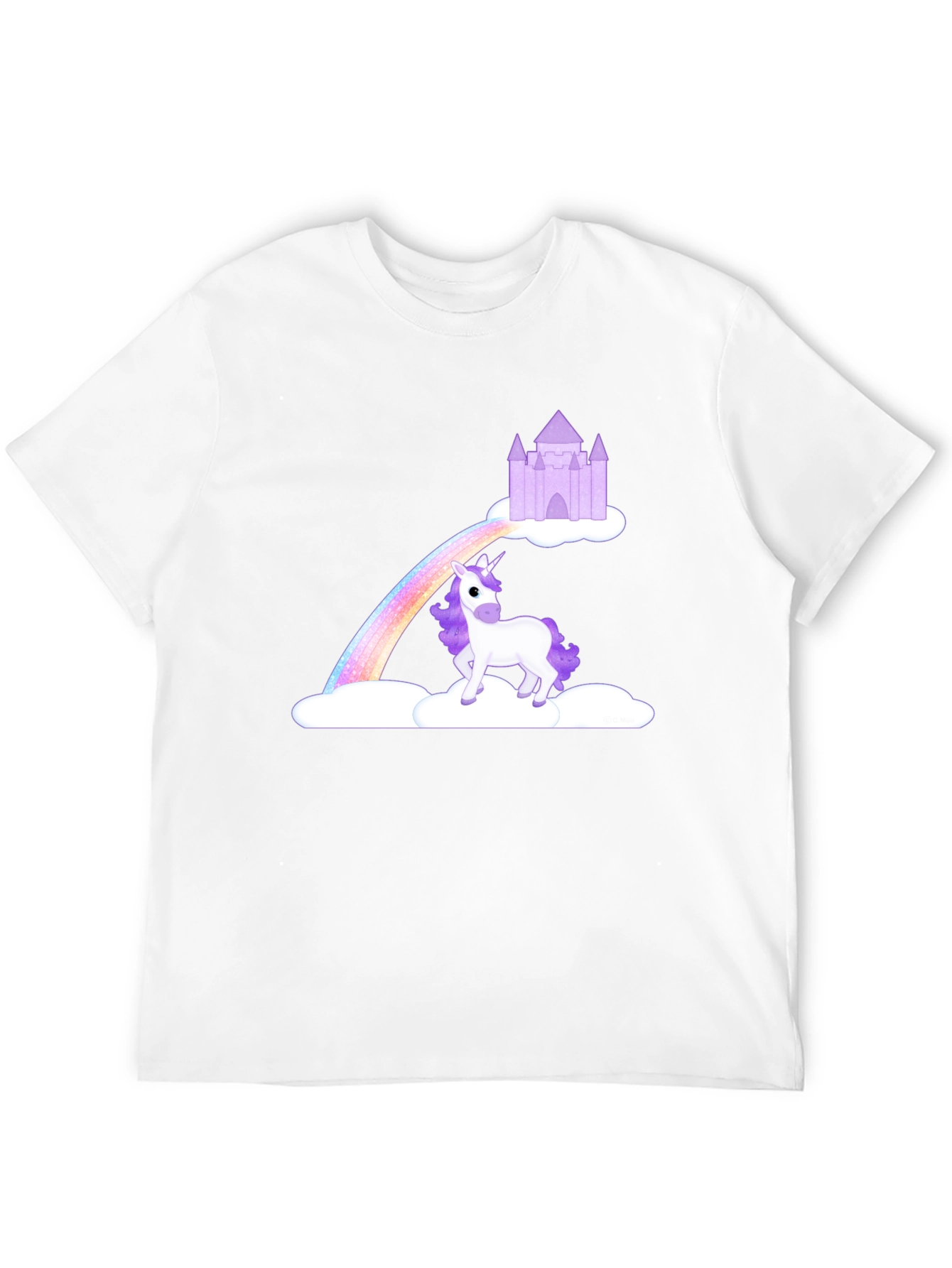 Unicorn Rainbow Castle Graphic Tee