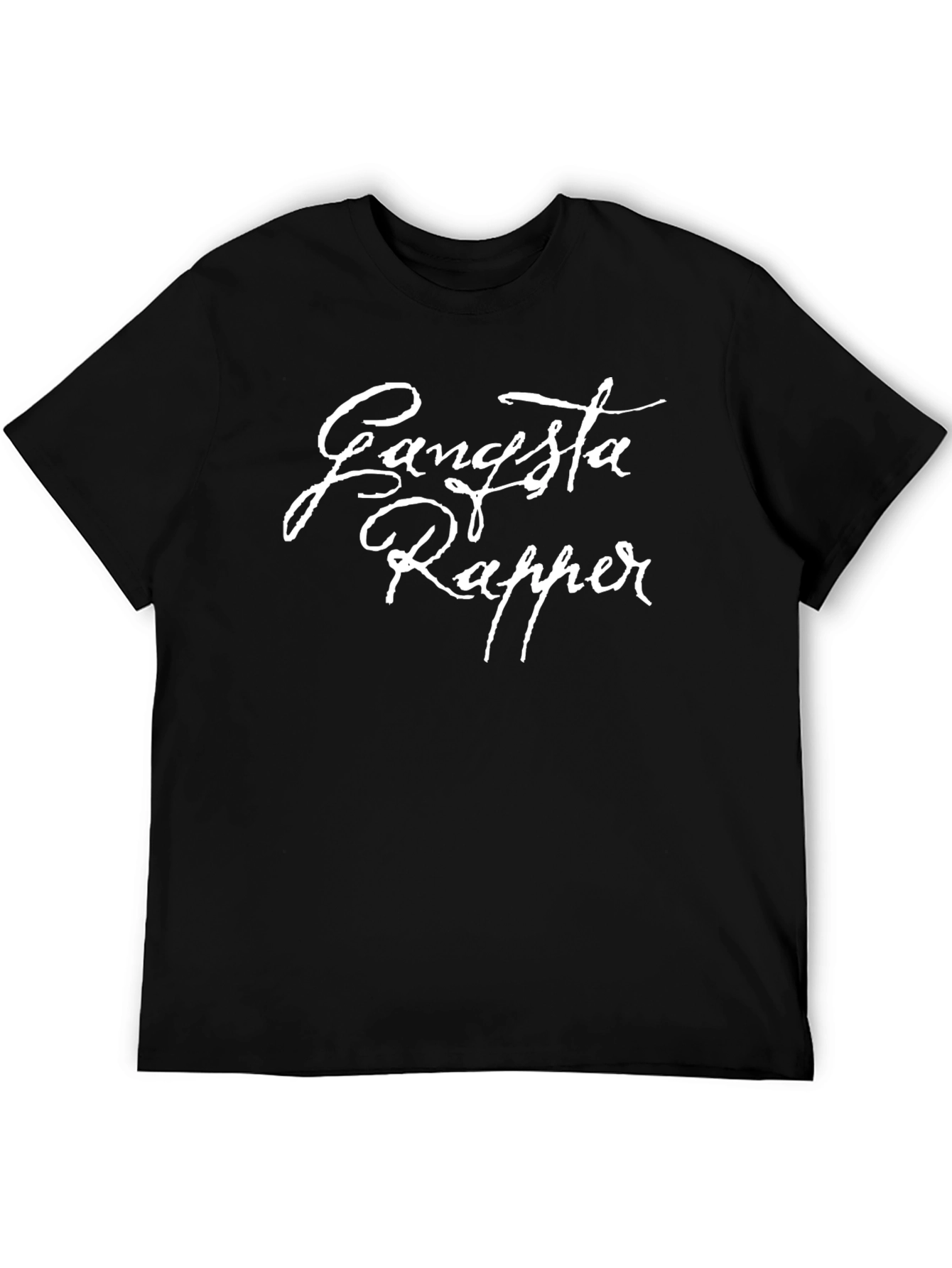 Gangsta Rapper Black Tee - Classic Style
