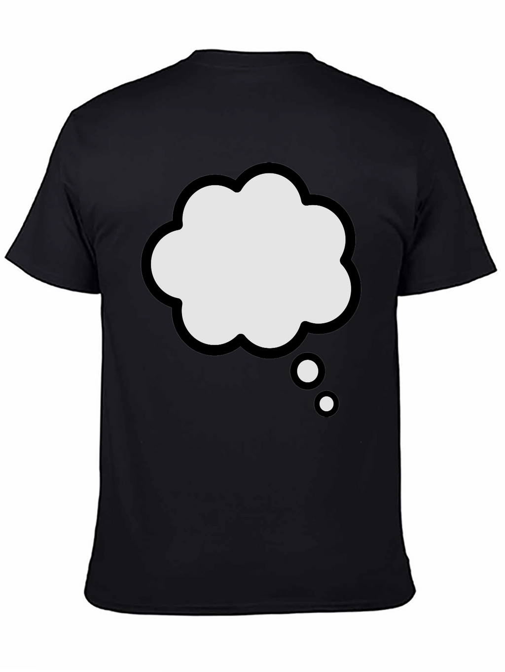 Thinking Cloud Graphic Tee - Black Cotton T-Shirt