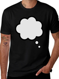 Thinking Cloud Graphic Tee - Black Cotton T-Shirt