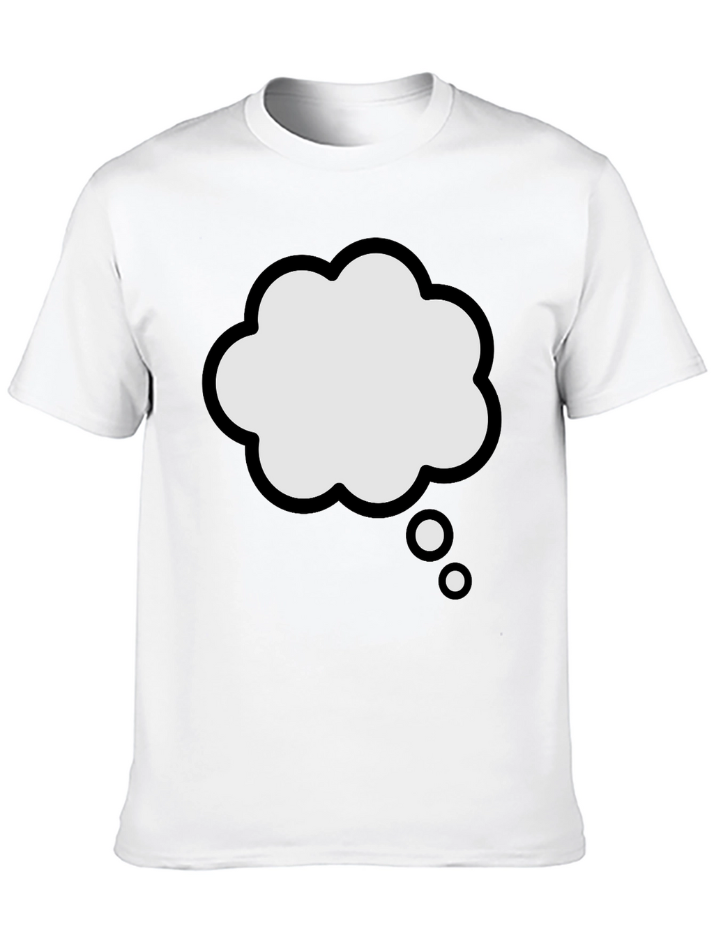 Thinking Cloud Graphic Tee - Black Cotton T-Shirt