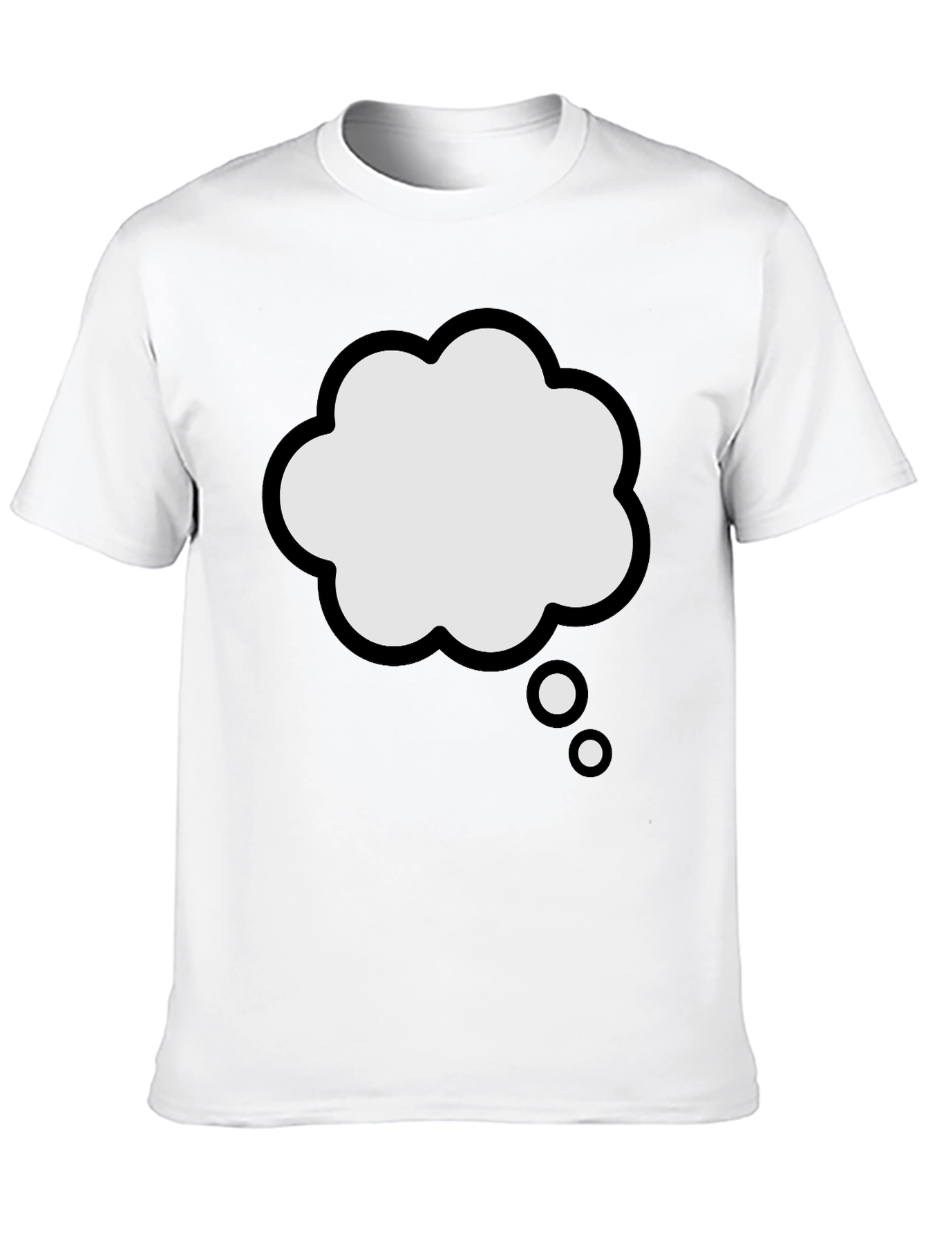 Thinking Cloud Graphic Tee - Black Cotton T-Shirt