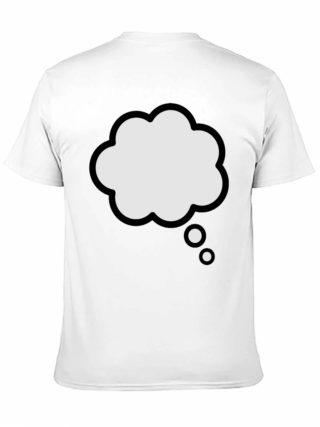 Thinking Cloud Graphic Tee - Black Cotton T-Shirt