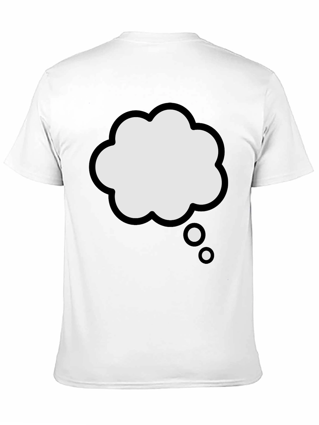 Thinking Cloud Graphic Tee - Black Cotton T-Shirt