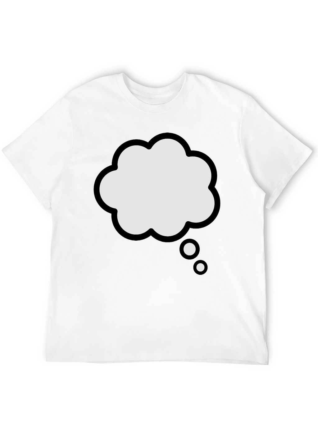 Thinking Cloud Graphic Tee - Black Cotton T-Shirt