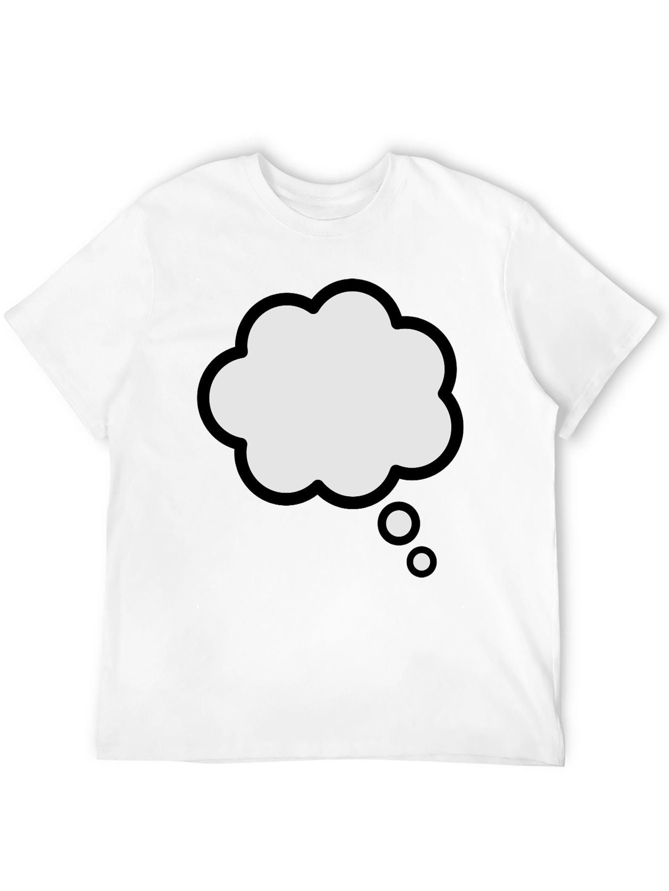 Thinking Cloud Graphic Tee - Black Cotton T-Shirt