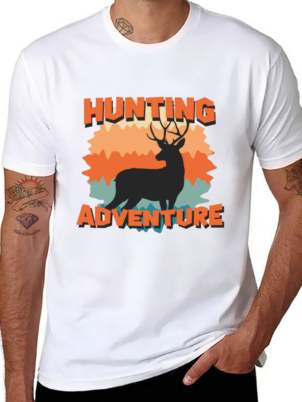 Hunting Adventure Graphic Tee - Black
