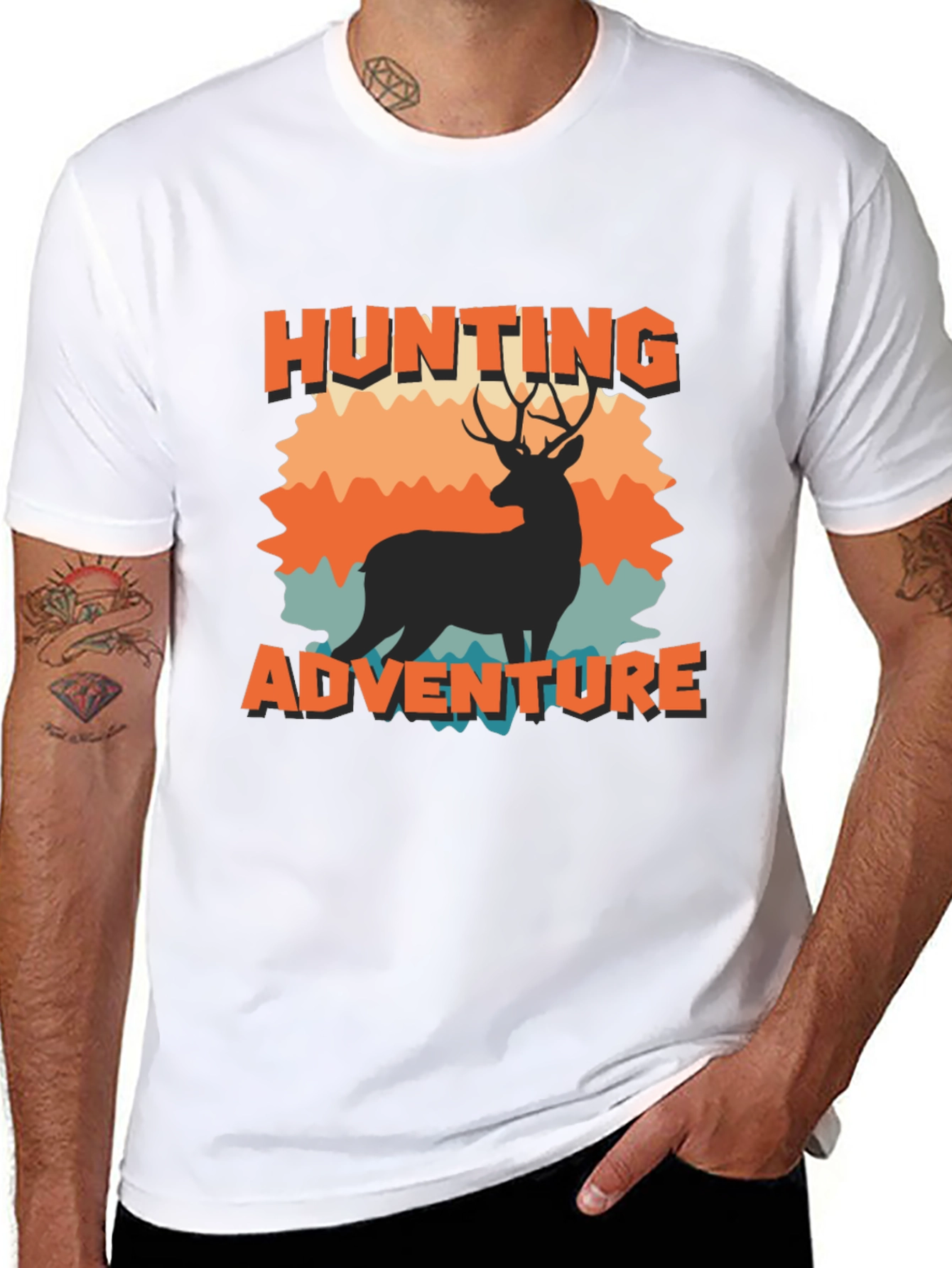 Hunting Adventure Graphic Tee - Black