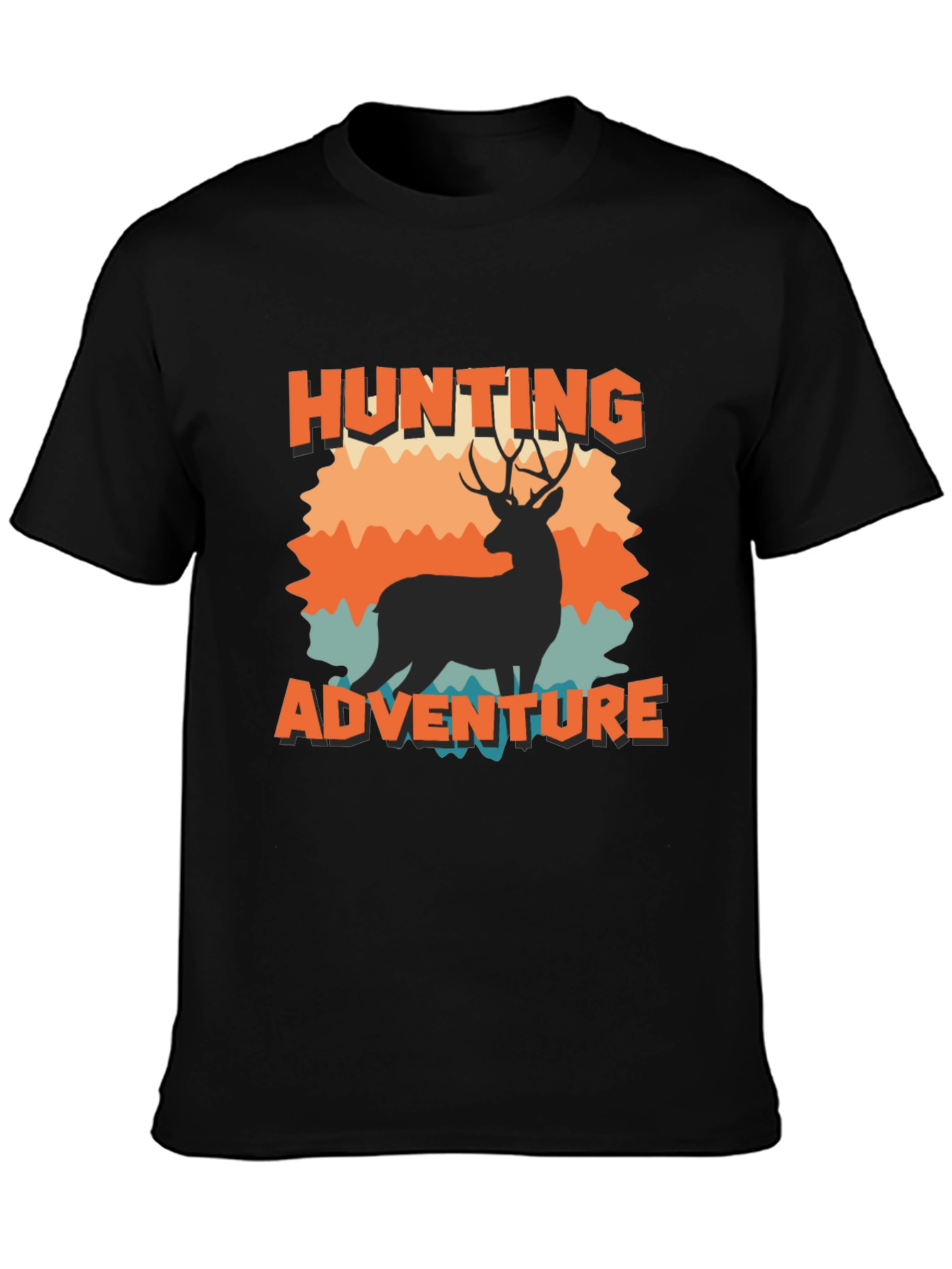 Hunting Adventure Graphic Tee - Black