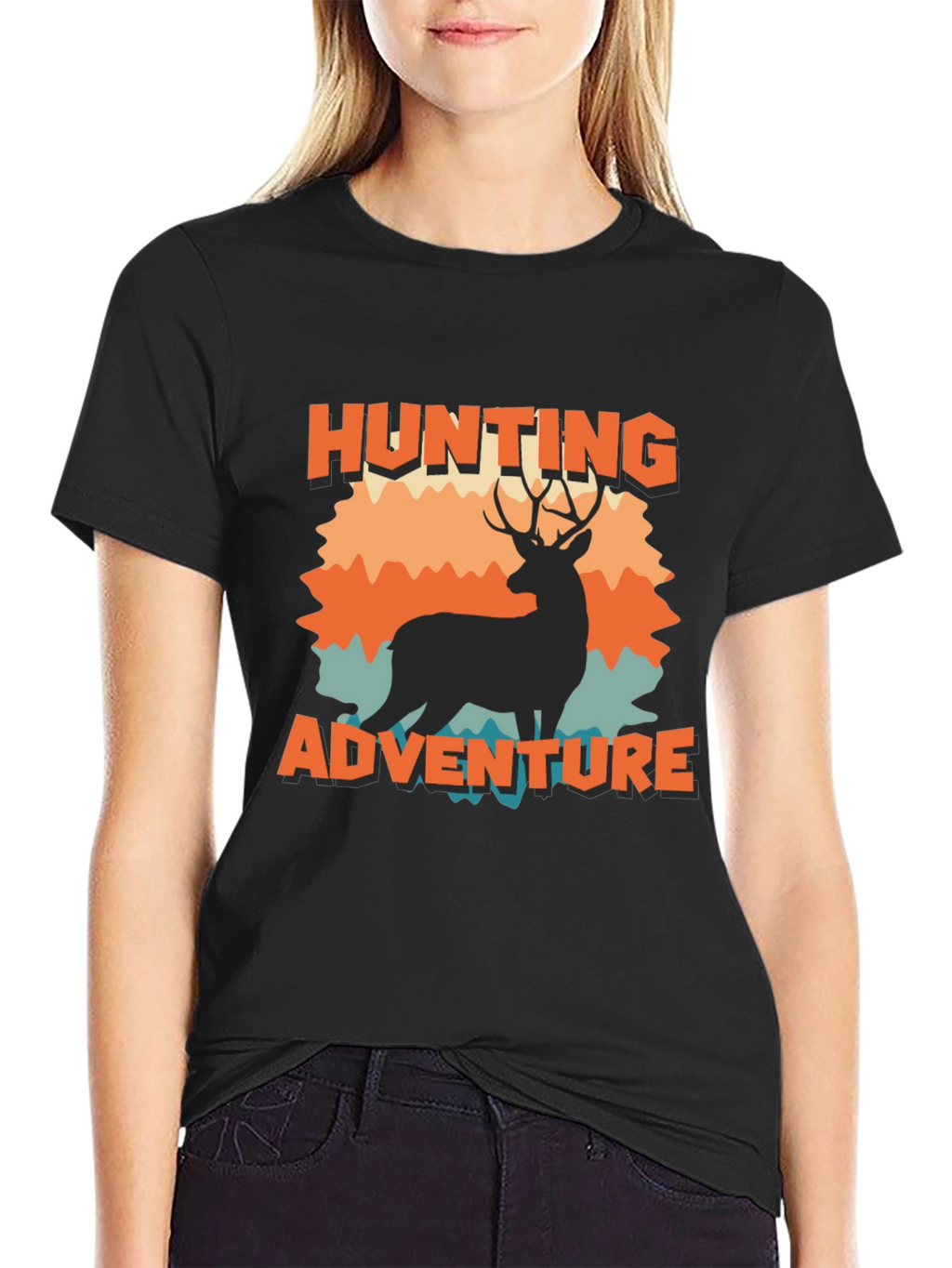 Hunting Adventure Graphic Tee - Black