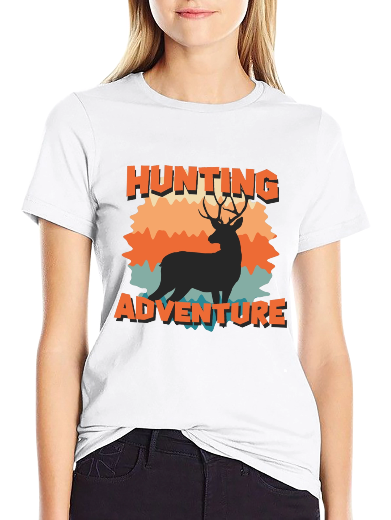 Hunting Adventure Graphic Tee - Black
