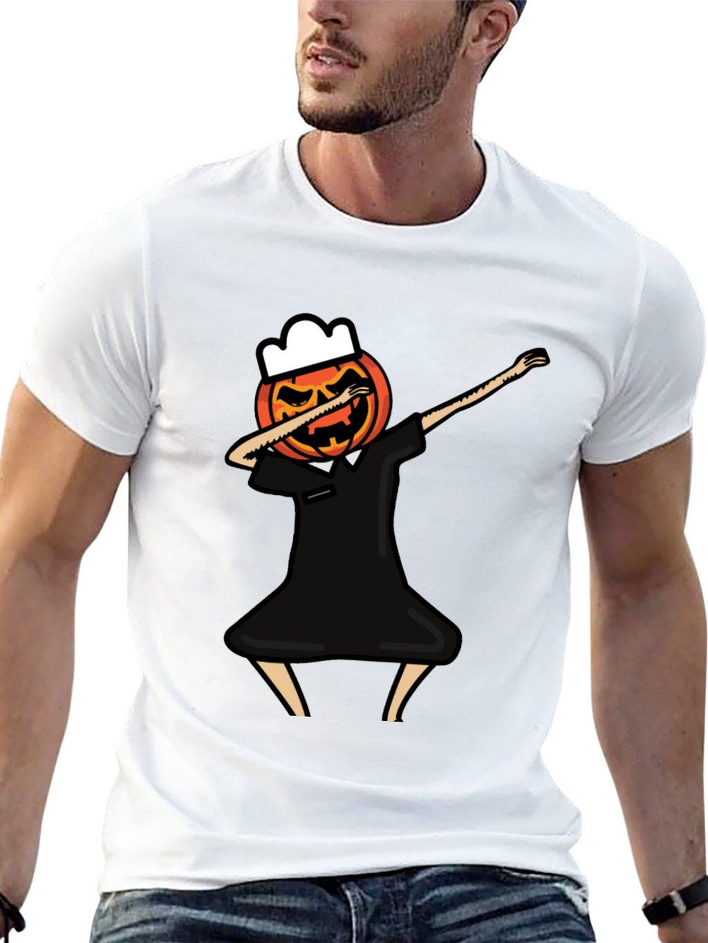 Dabbing Pumpkin Chef Halloween T-Shirt