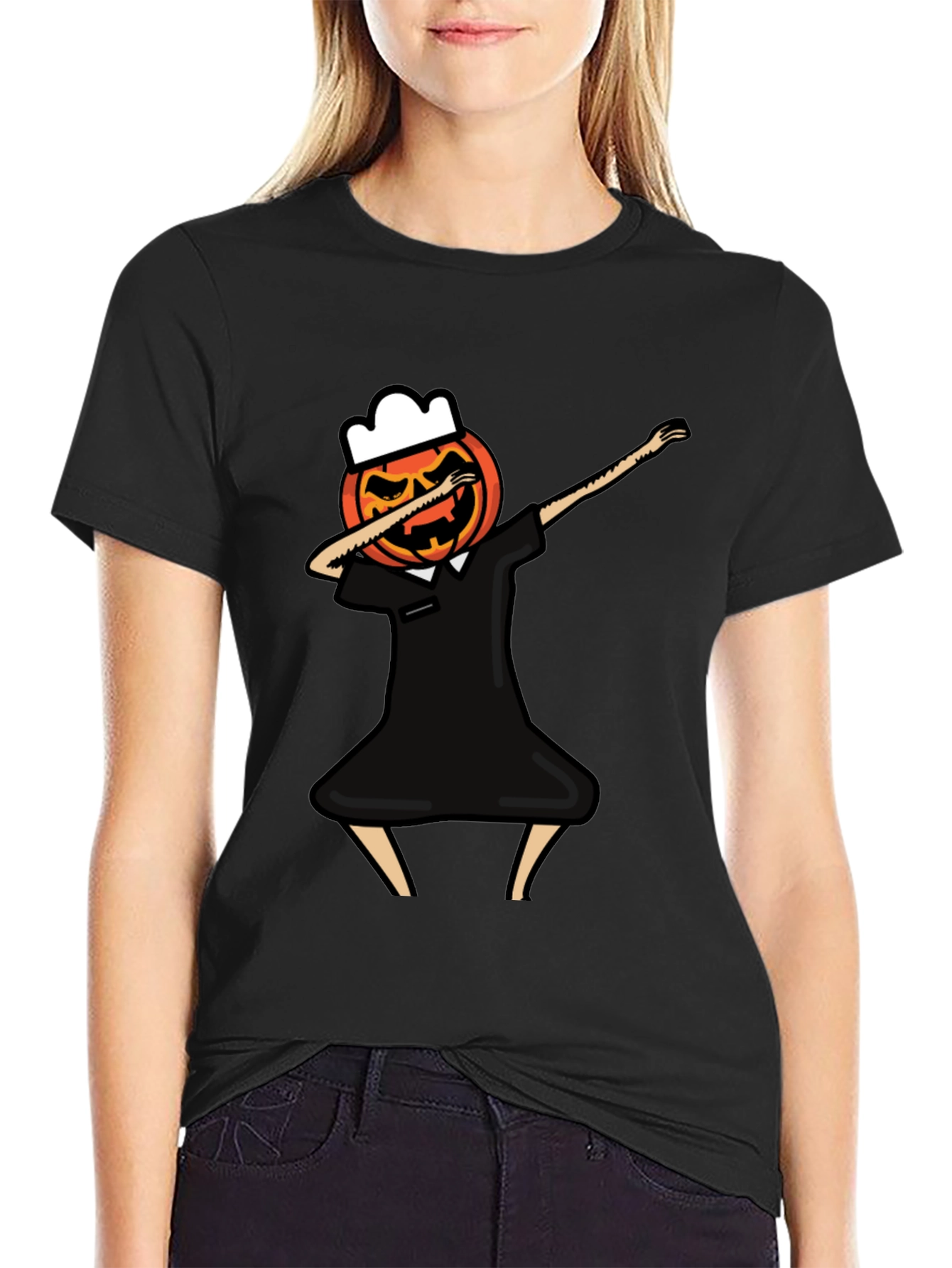 Dabbing Pumpkin Chef Halloween T-Shirt