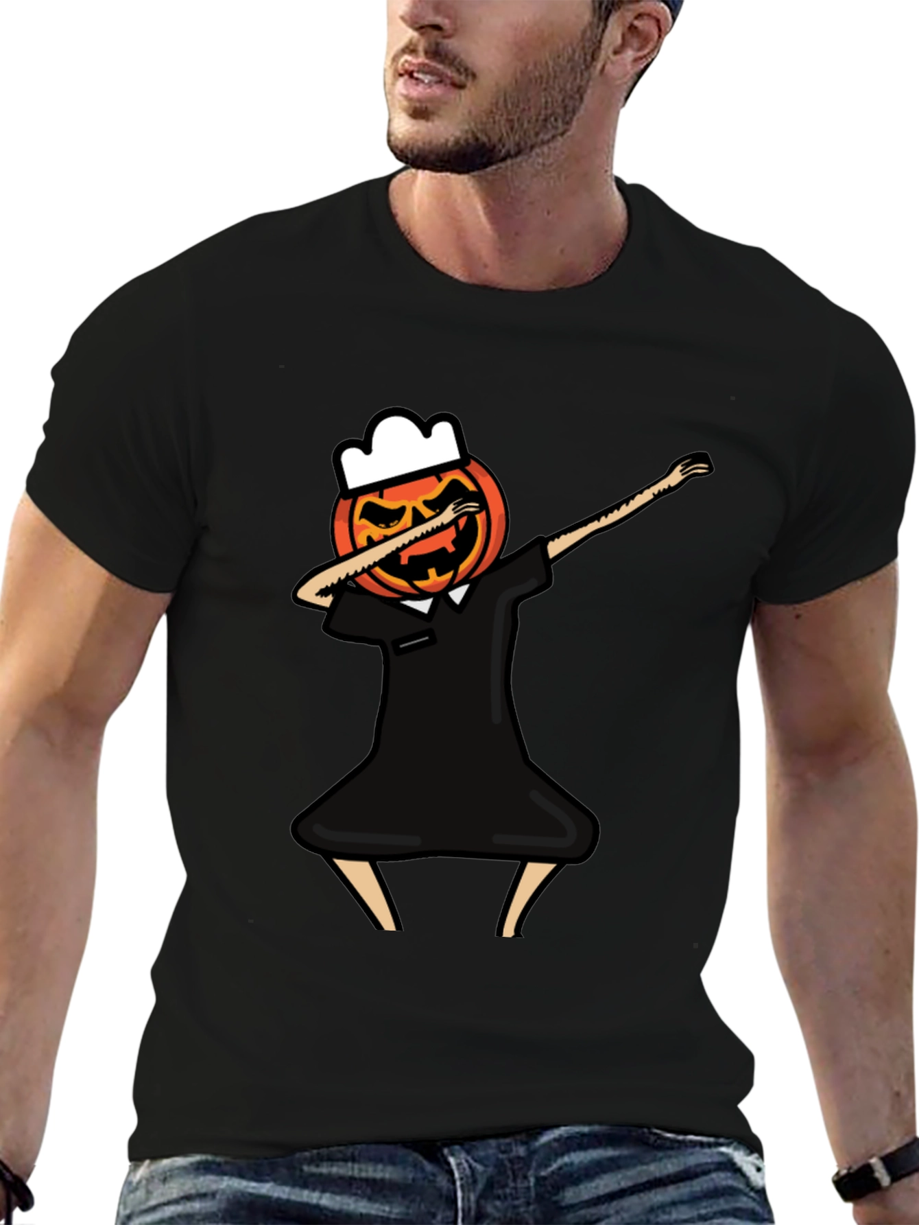 Dabbing Pumpkin Chef Halloween T-Shirt