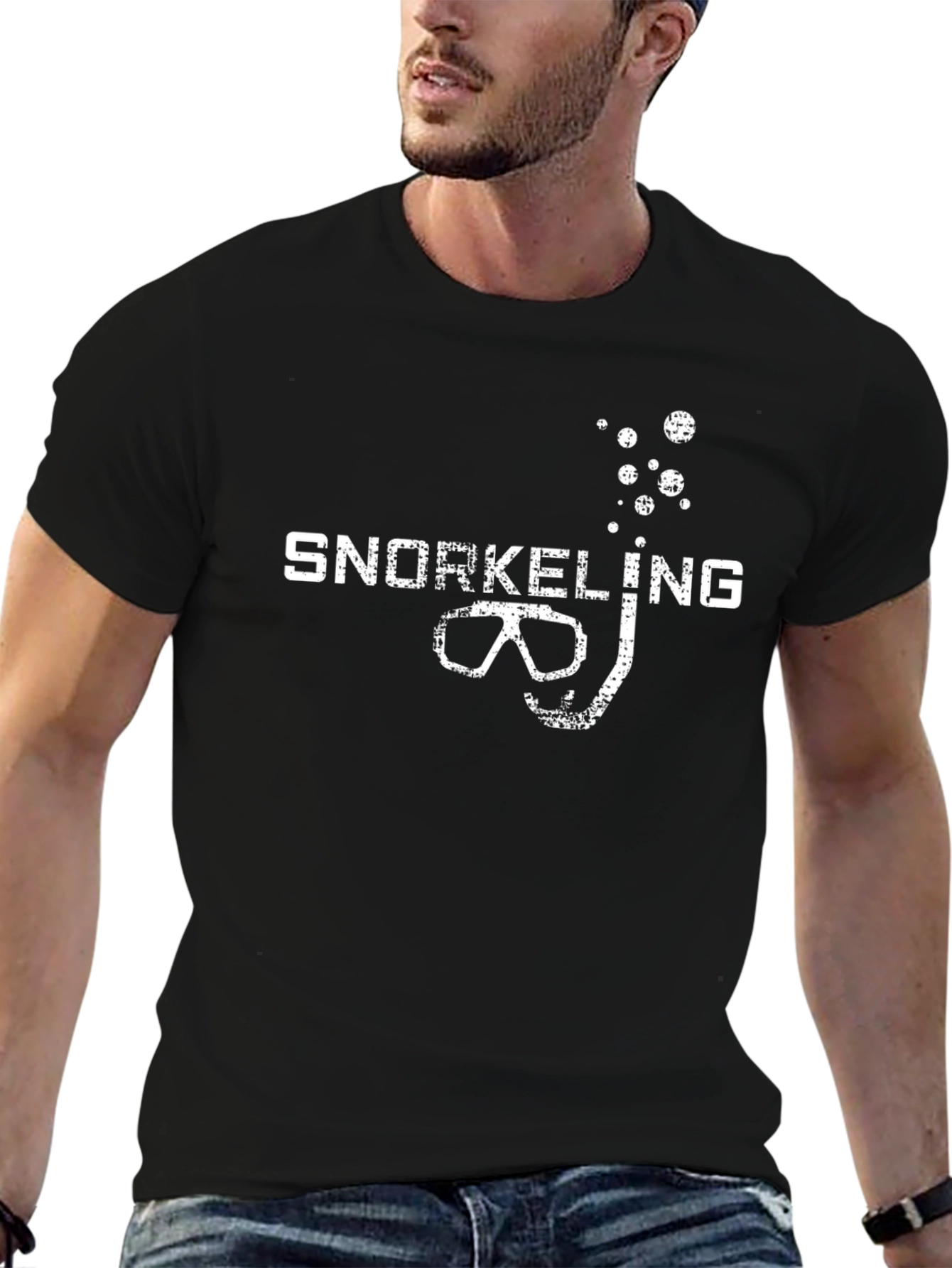 Snorkeling Mask Graphic Tee - Dive in Style!