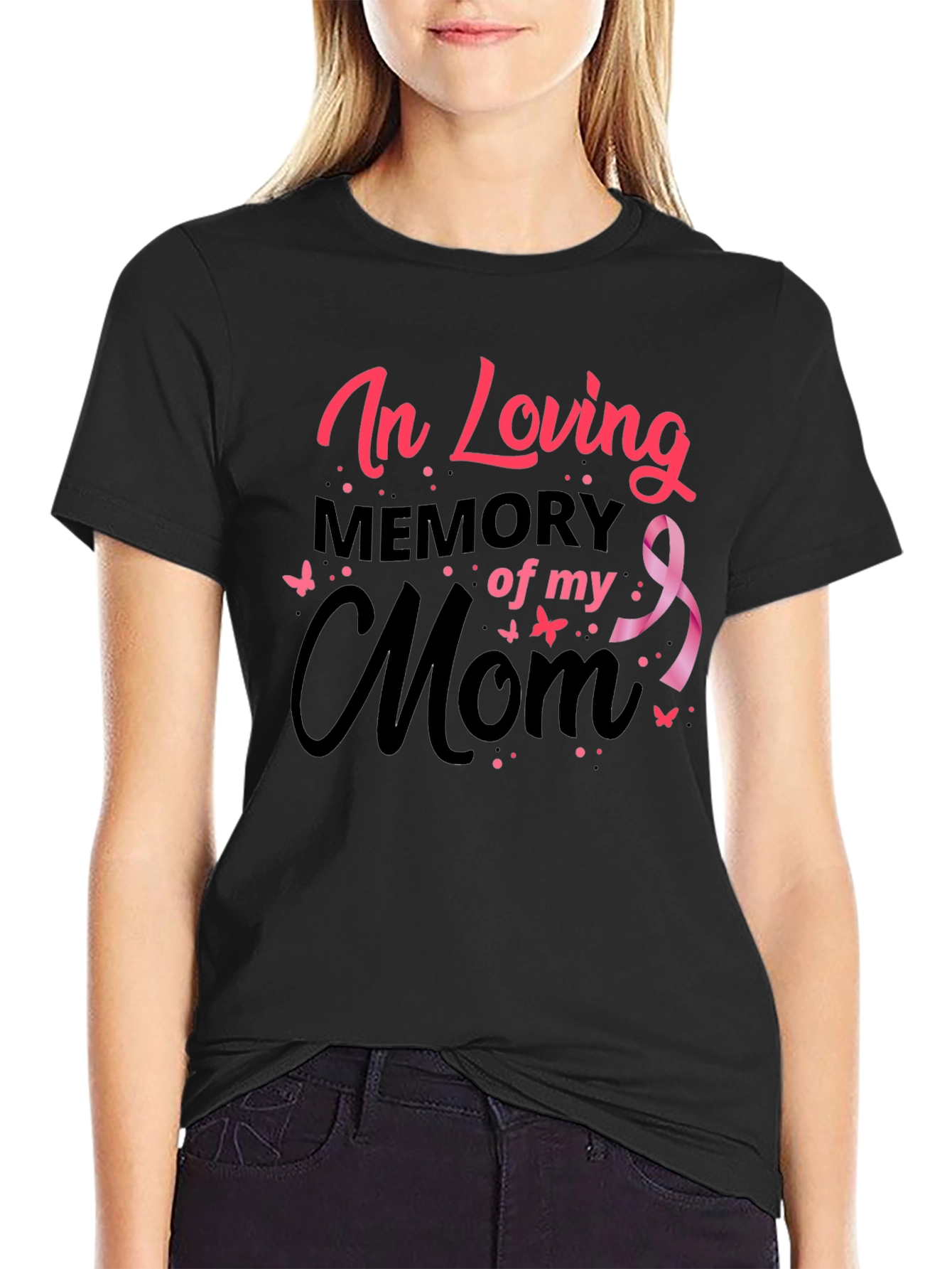 In Loving Memory of My Mom Black T-Shirt