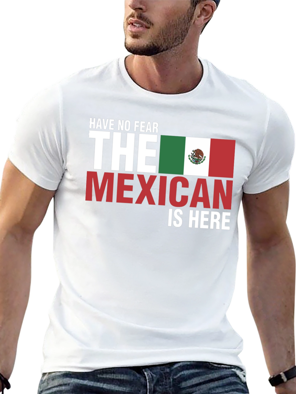 Have No Fear The Mexican Is Here Black T-Shirt