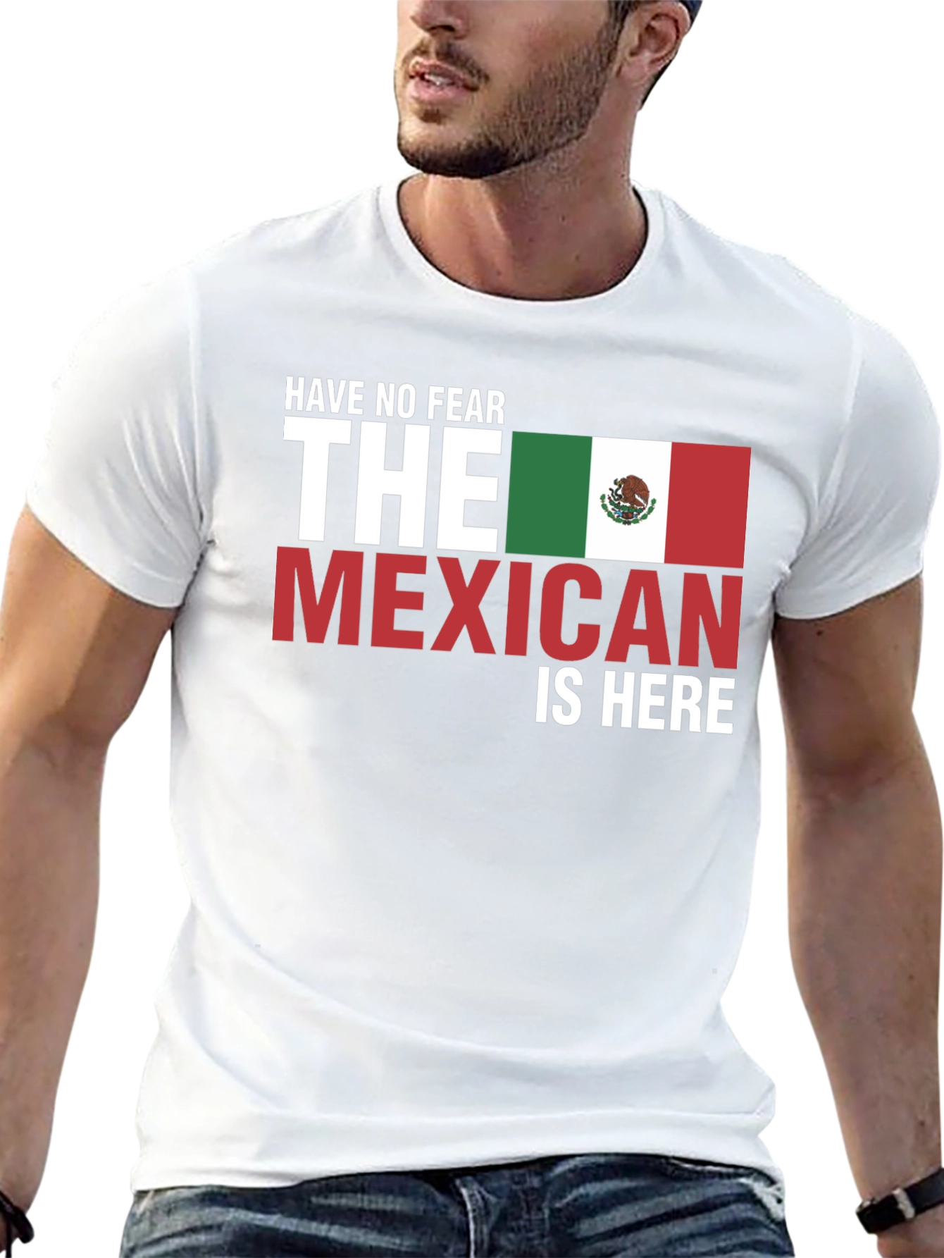 Have No Fear The Mexican Is Here Black T-Shirt