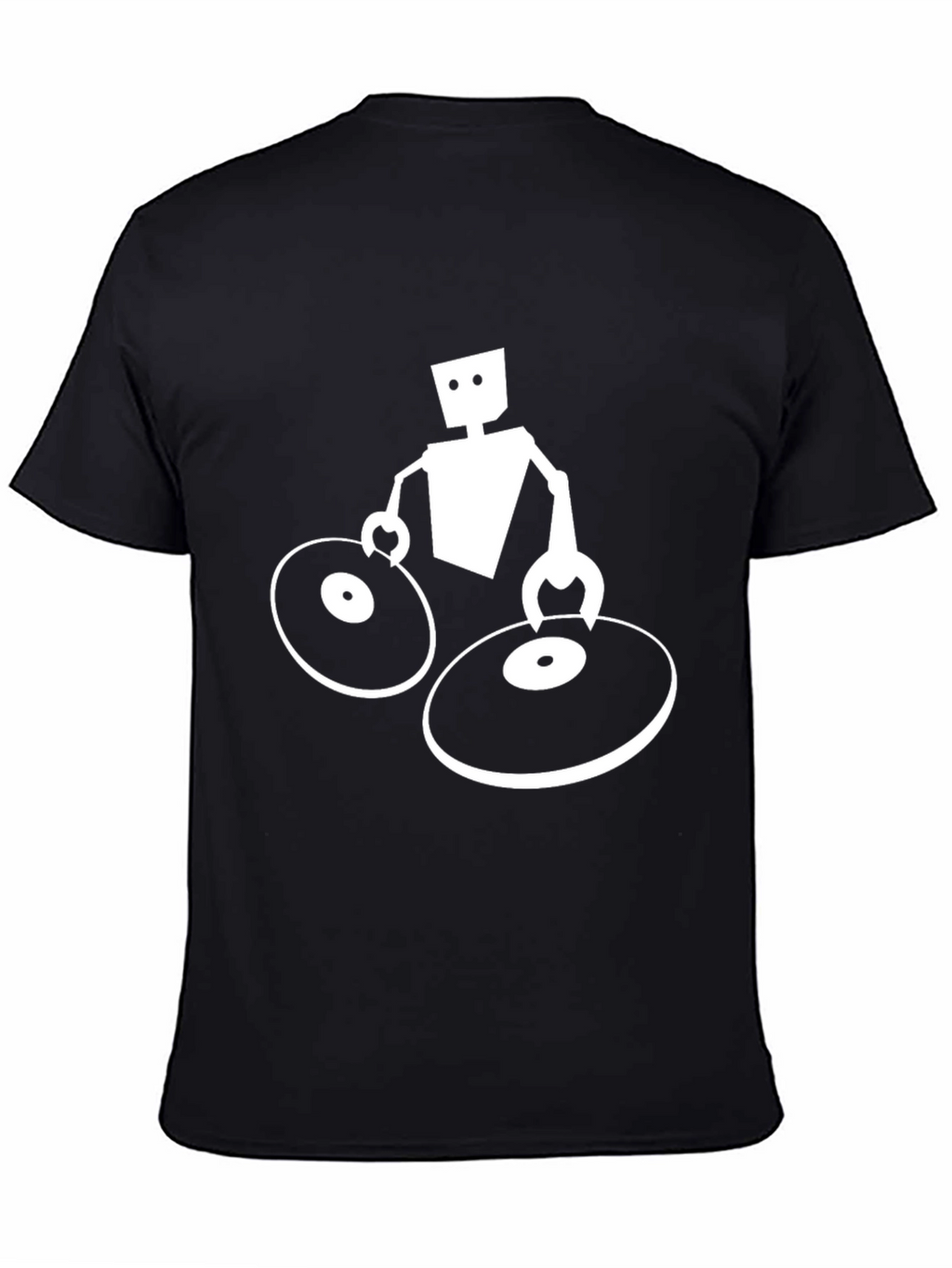 DJ Robot Graphic Tee - Black Cotton T-Shirt