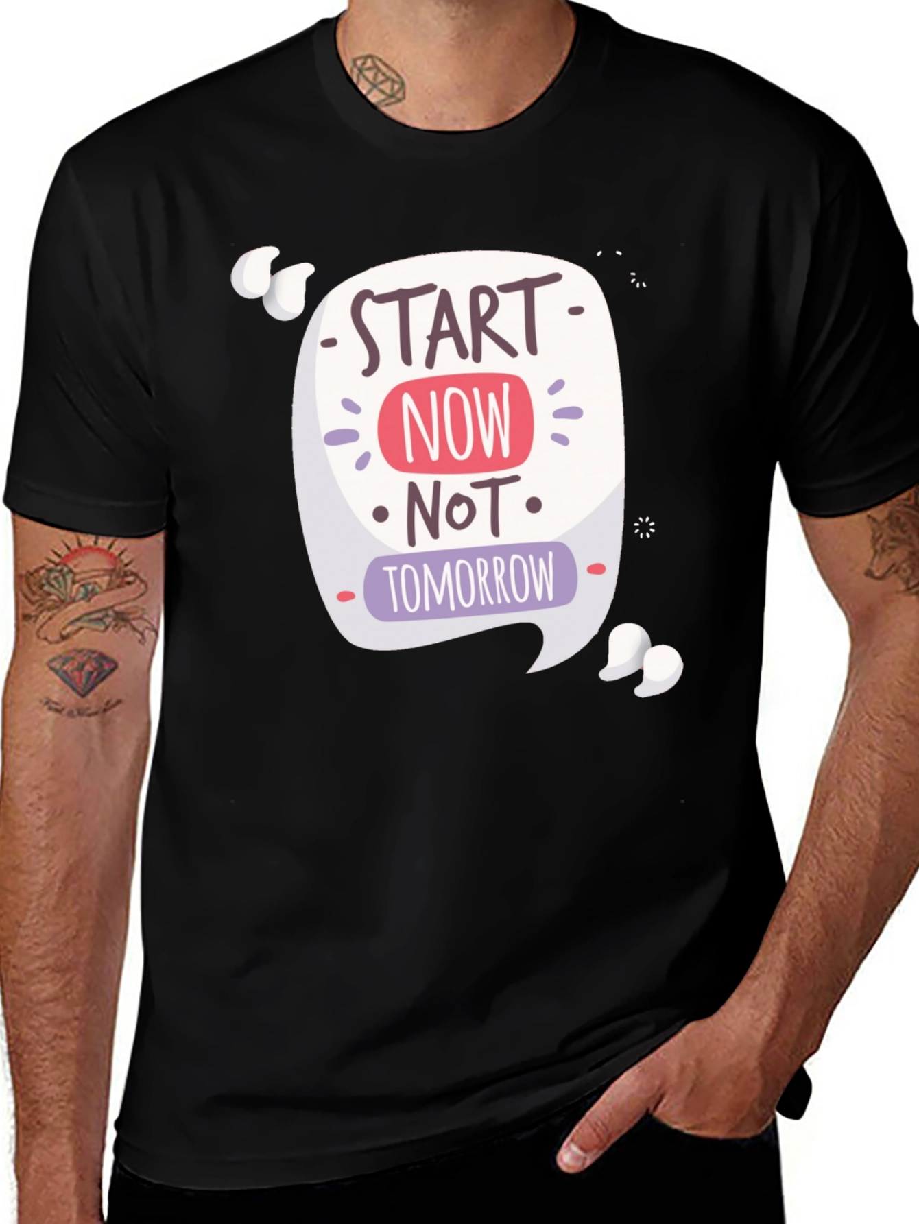Motivational Graphic T-Shirt - Start Now!