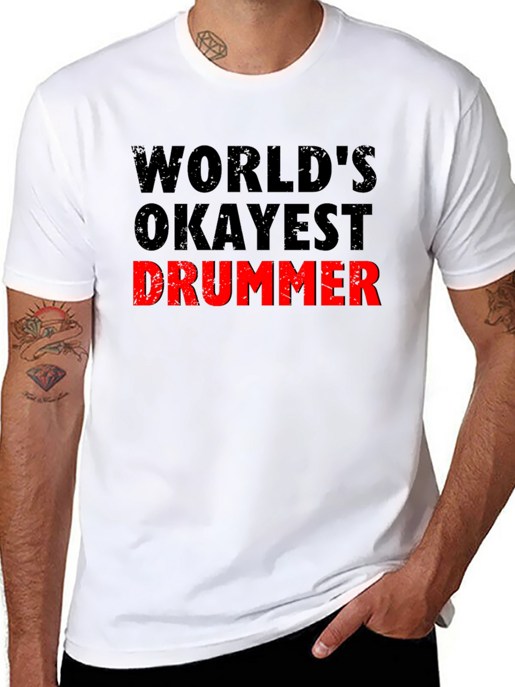 Worlds Okayest Drummer T-Shirt
