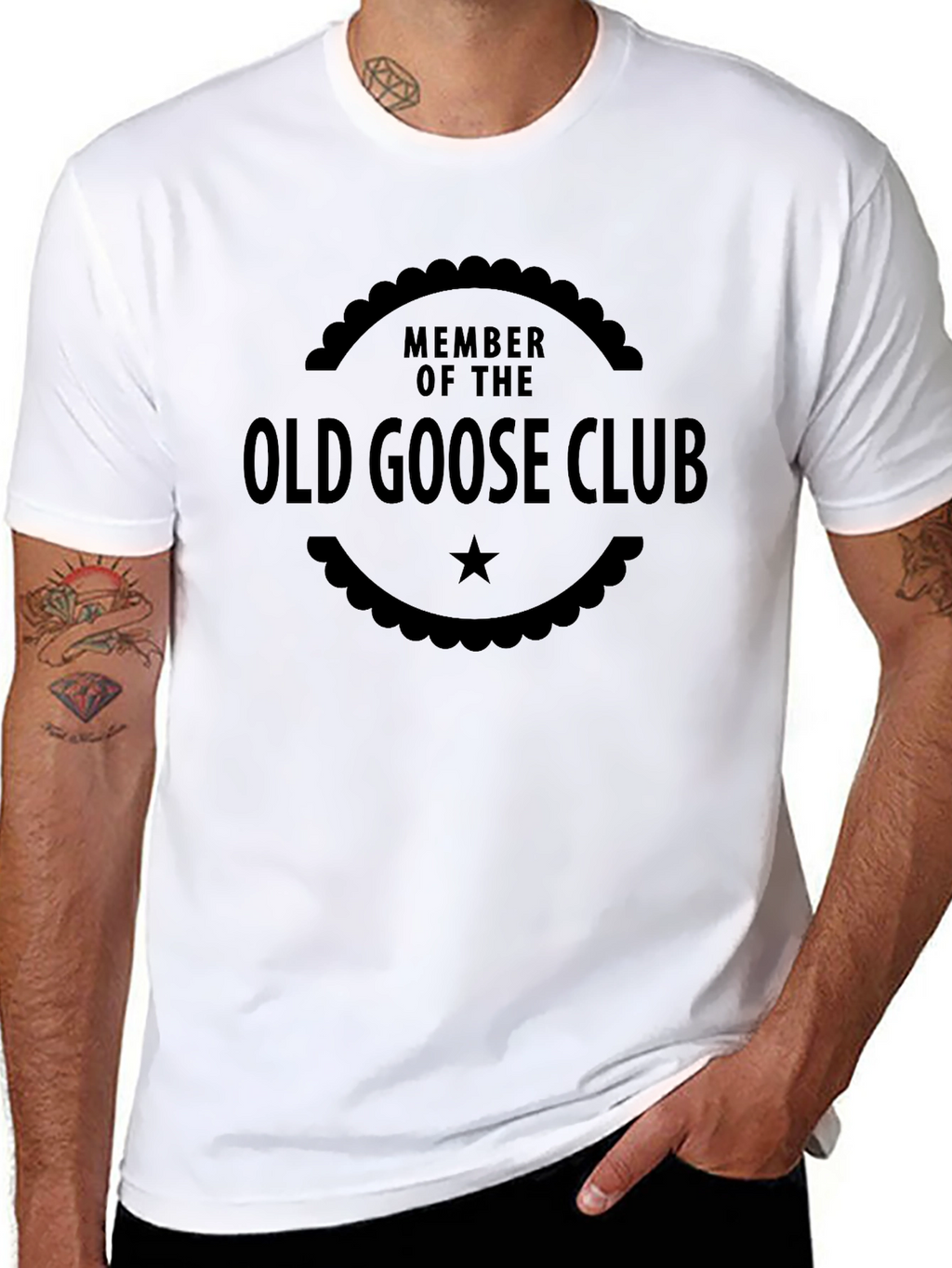 Old Goose Club Graphic T-Shirt - Black