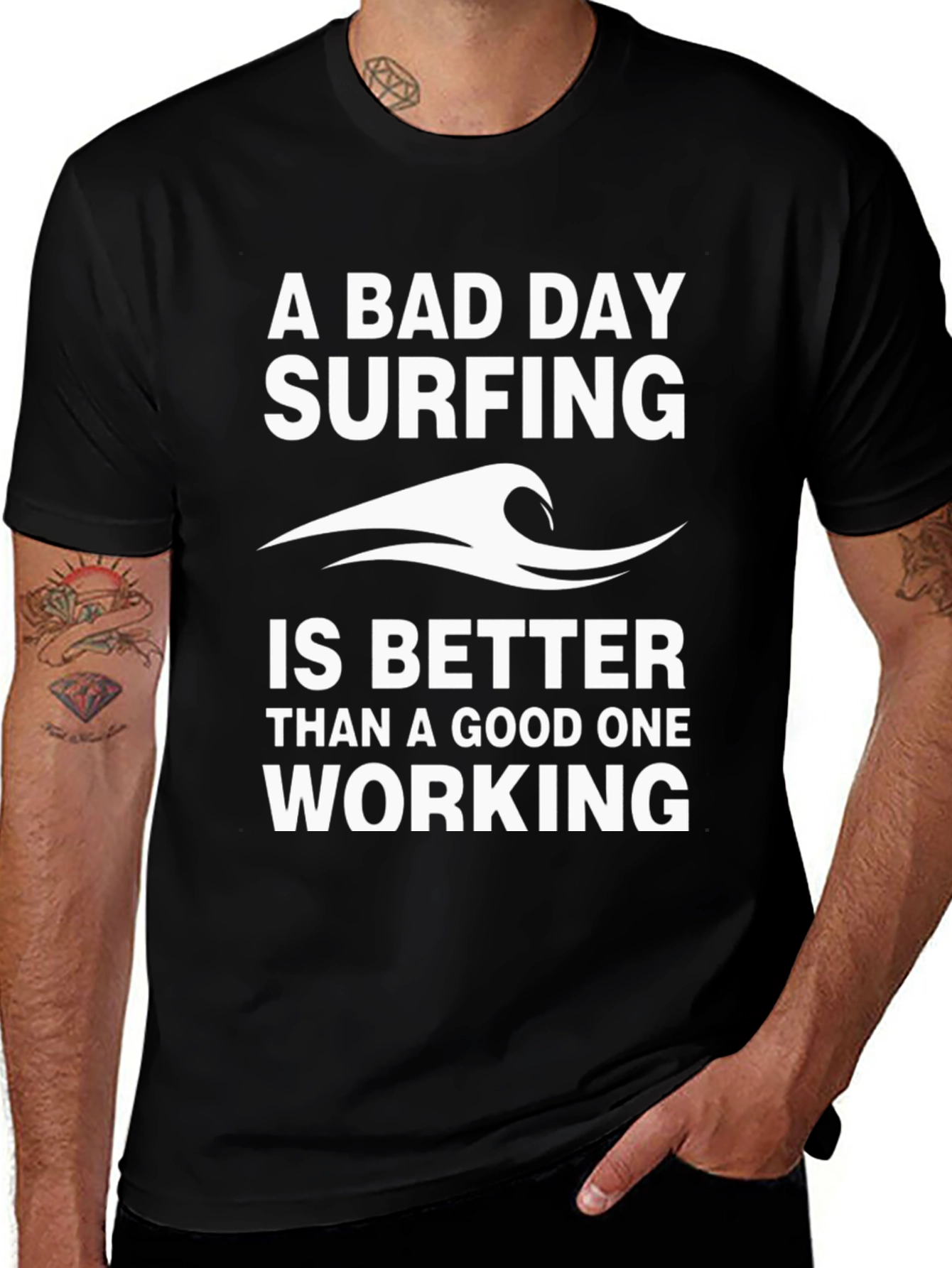 Surfing Graphic T-Shirt - A Bad Day Surfing