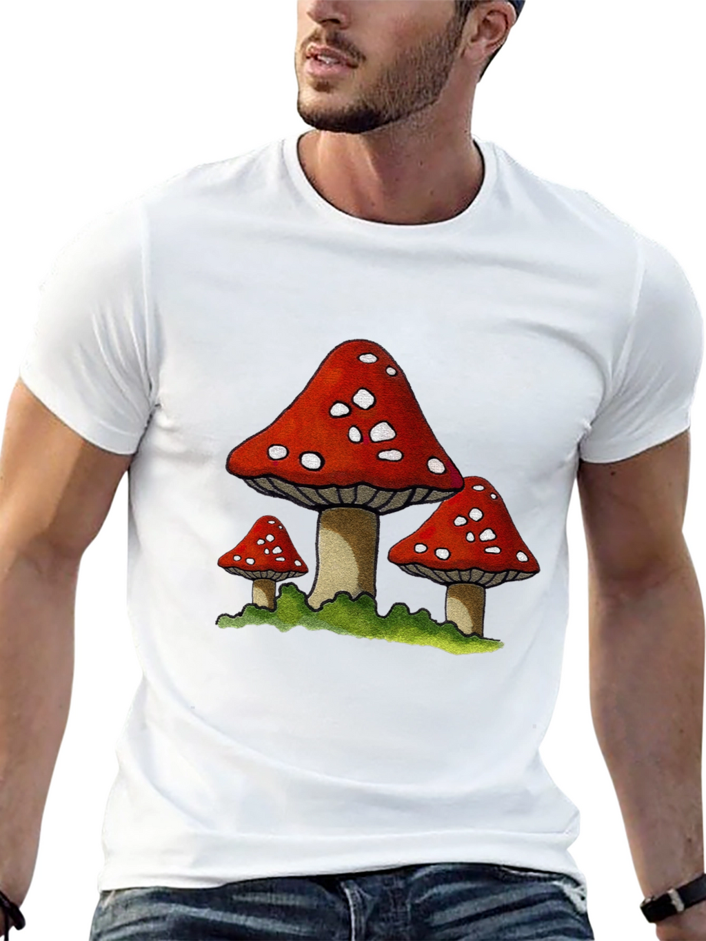 Mushroom Graphic Print T-Shirt