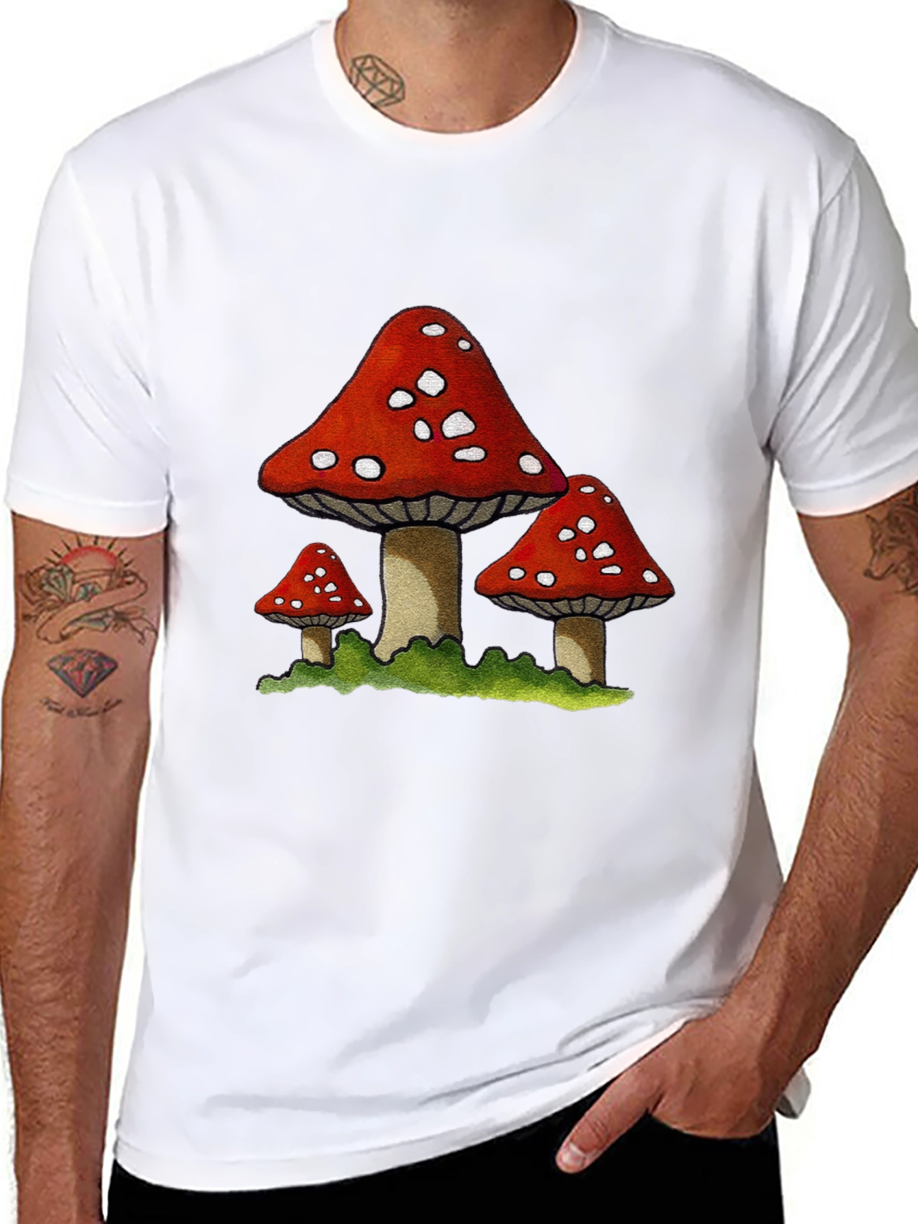 Mushroom Graphic Print T-Shirt