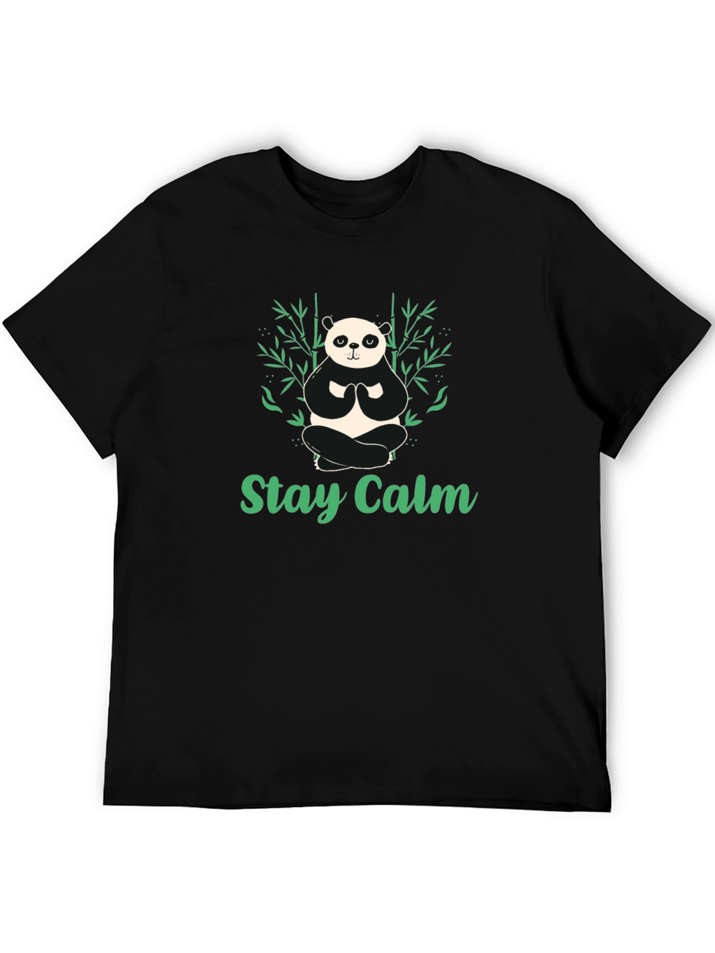 Stay Calm Panda T-Shirt - Relaxed Zen Design