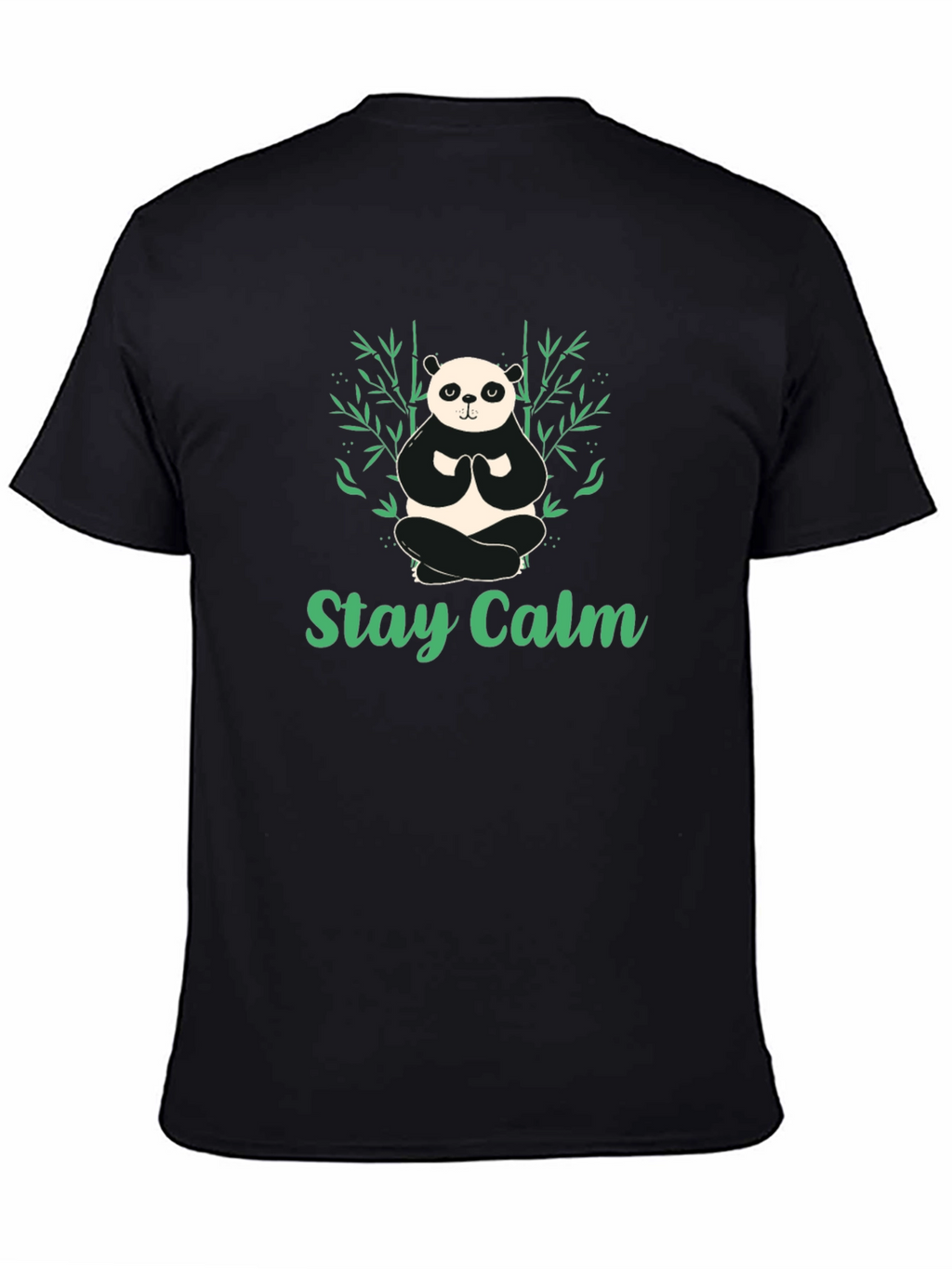 Stay Calm Panda T-Shirt - Relaxed Zen Design