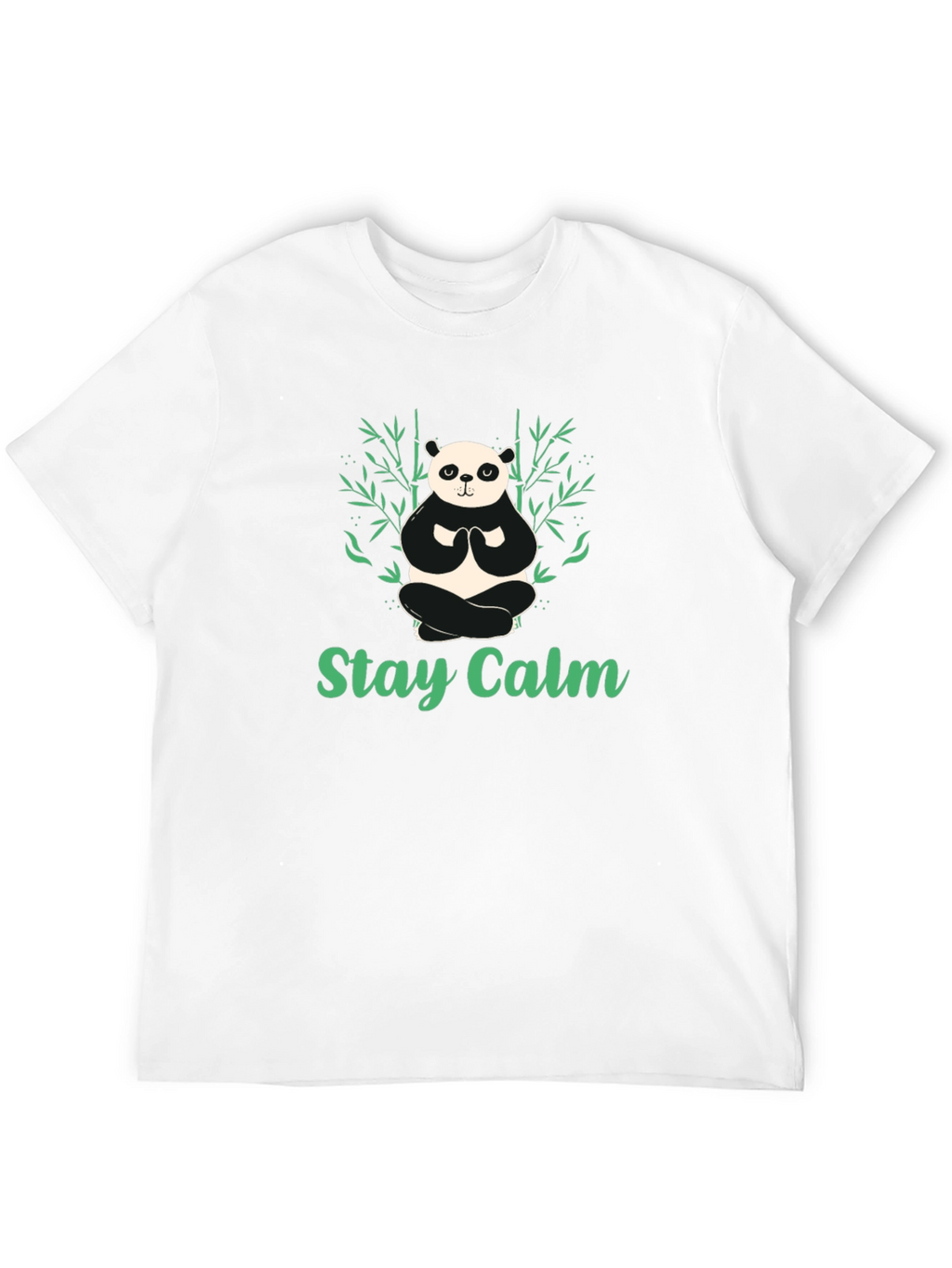 Stay Calm Panda T-Shirt - Relaxed Zen Design