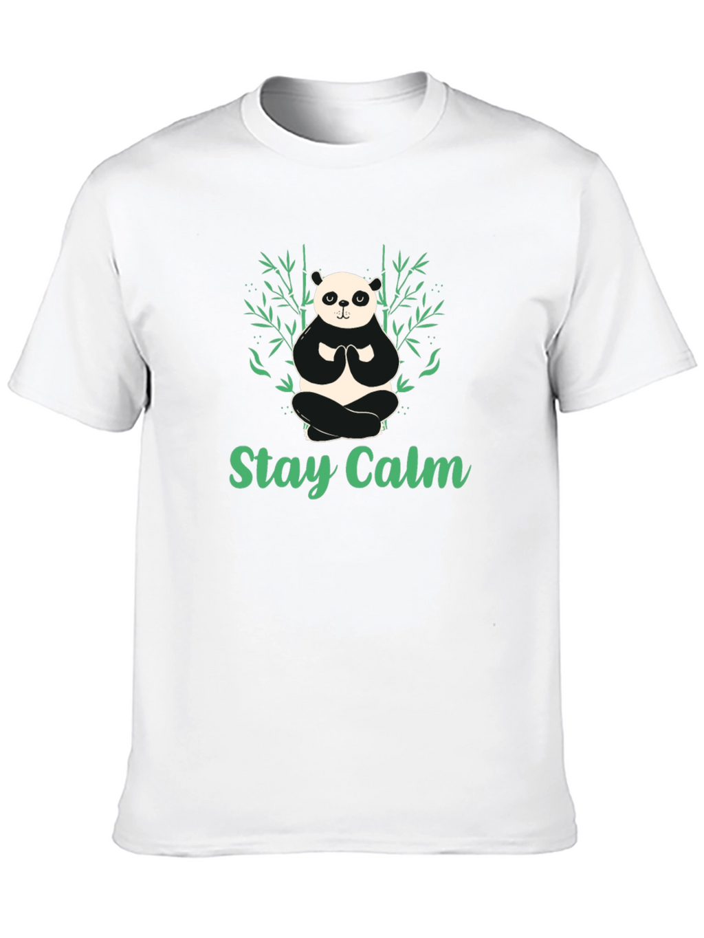 Stay Calm Panda T-Shirt - Relaxed Zen Design