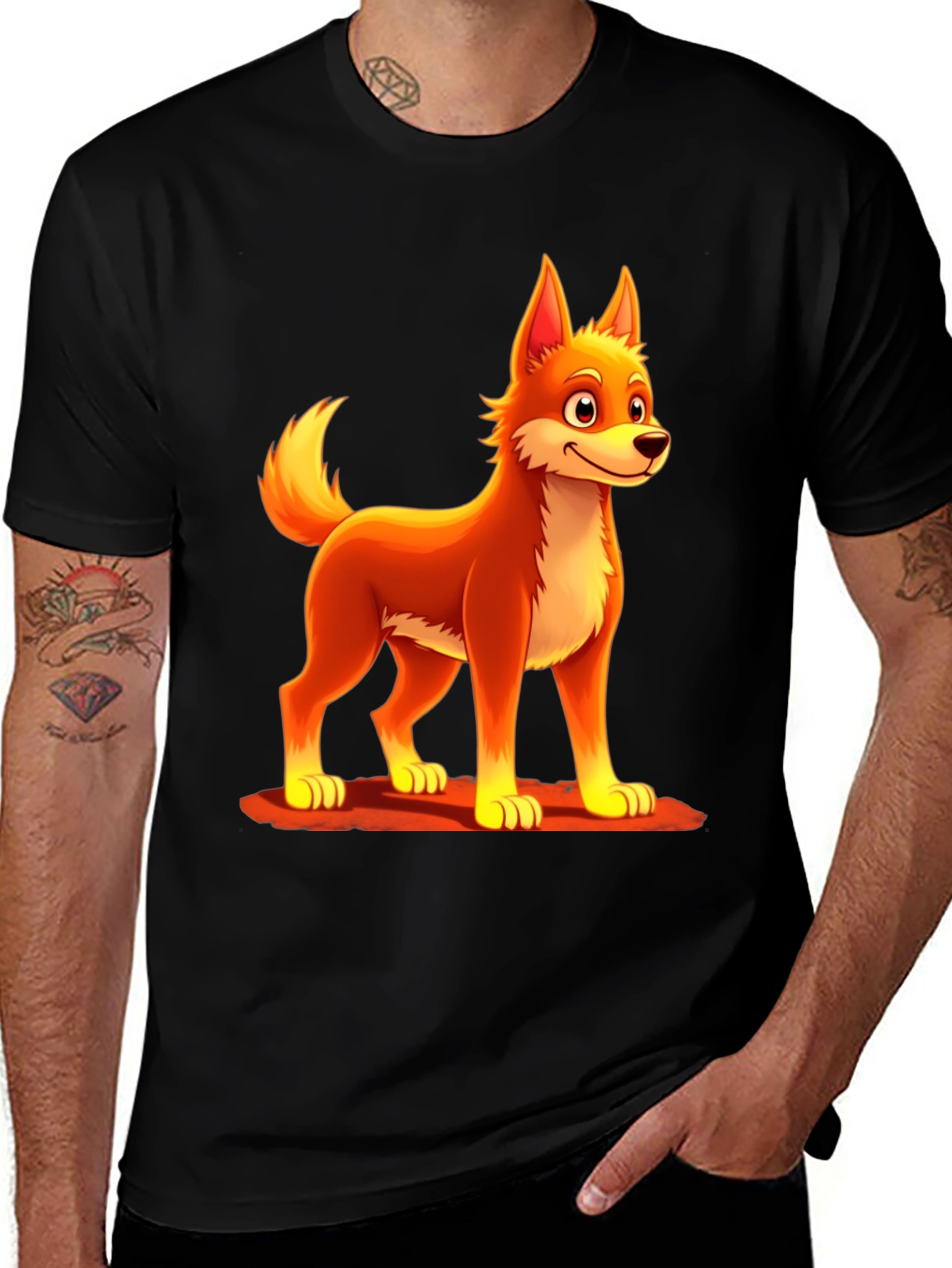 Cartoon Fox Graphic Tee