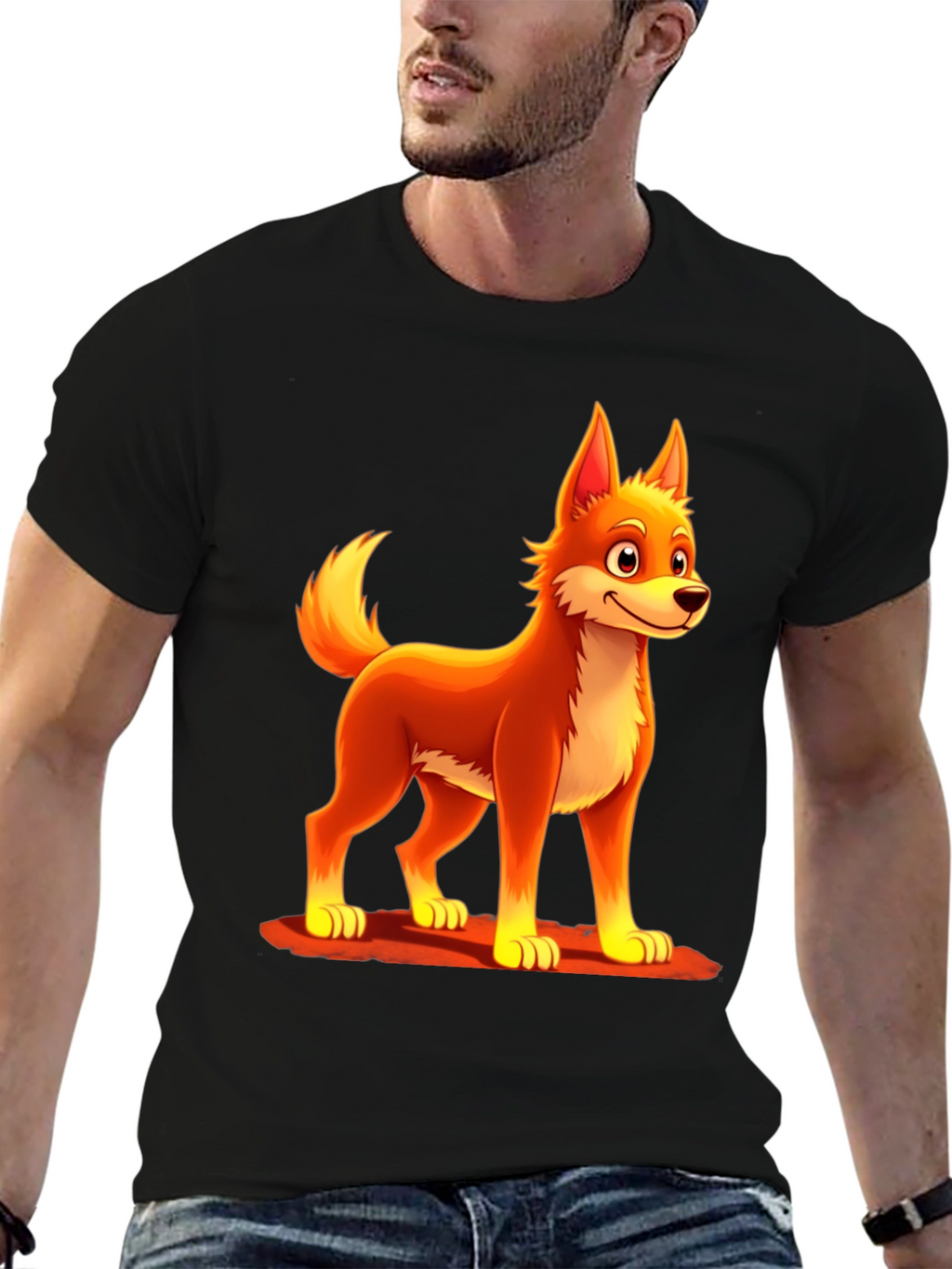 Cartoon Fox Graphic Tee
