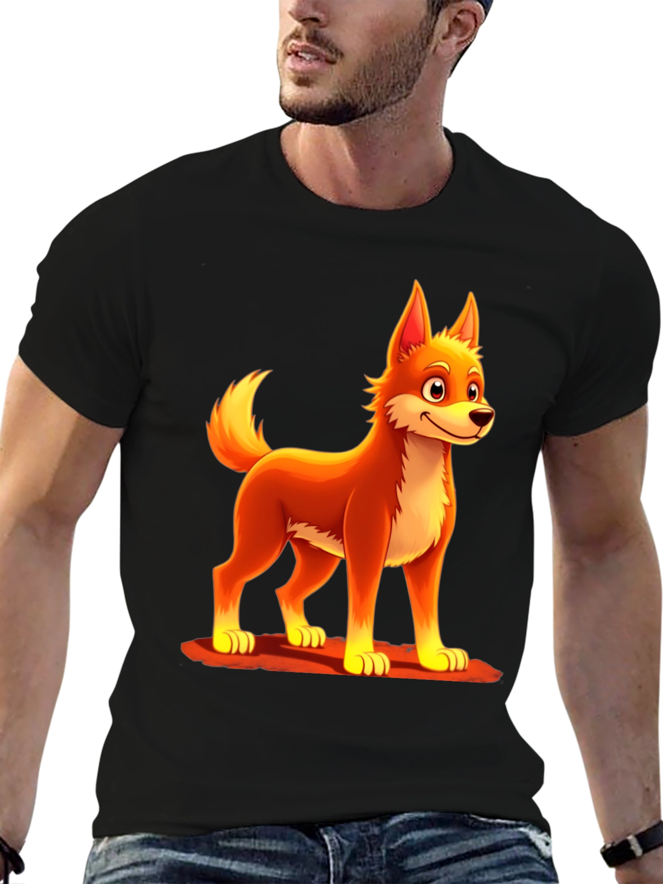 Cartoon Fox Graphic Tee
