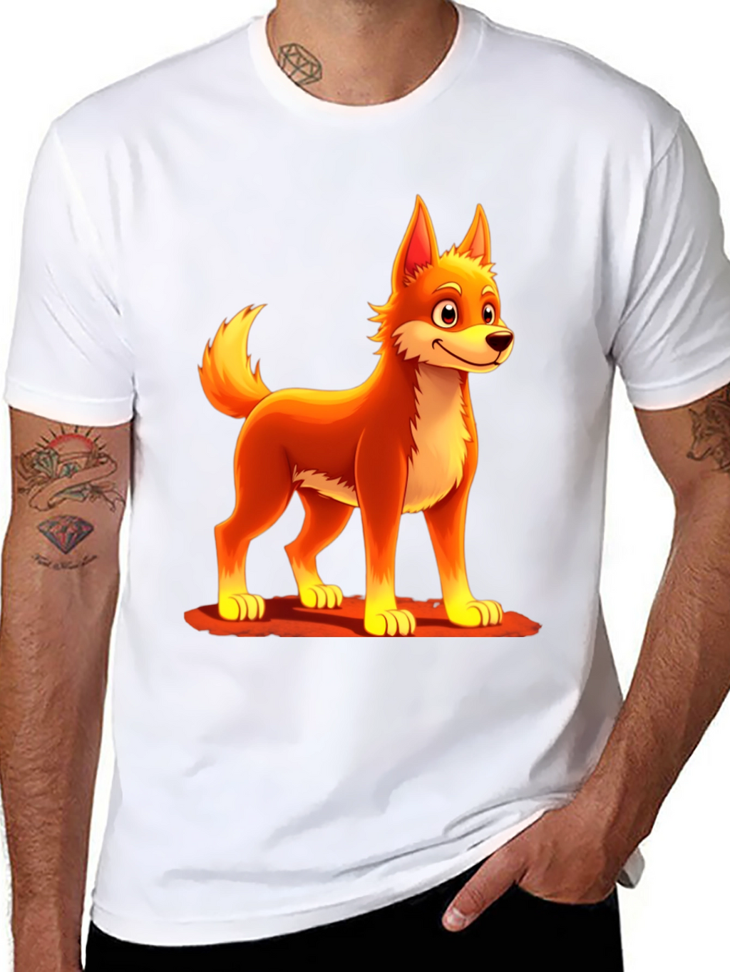 Cartoon Fox Graphic Tee