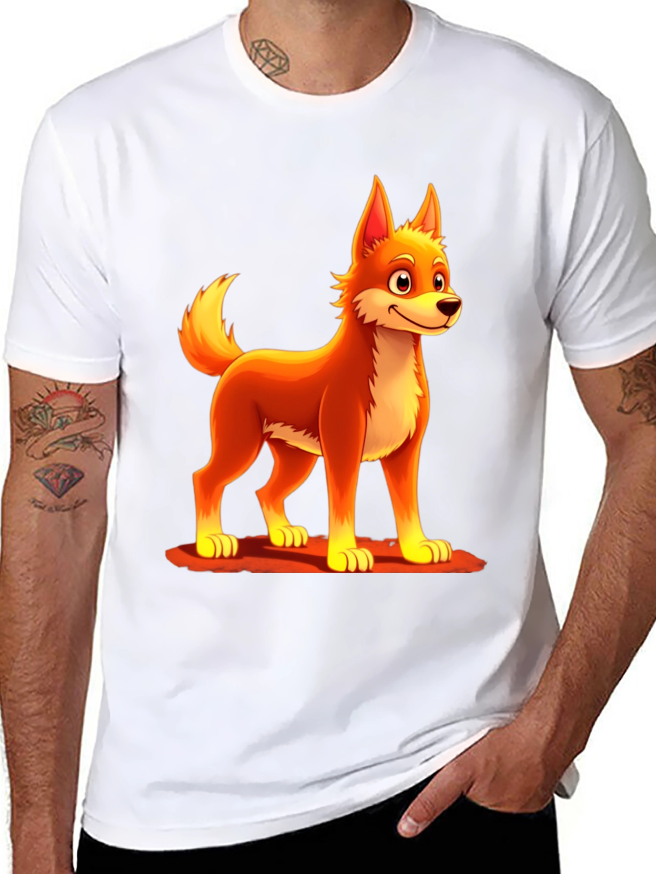 Cartoon Fox Graphic Tee