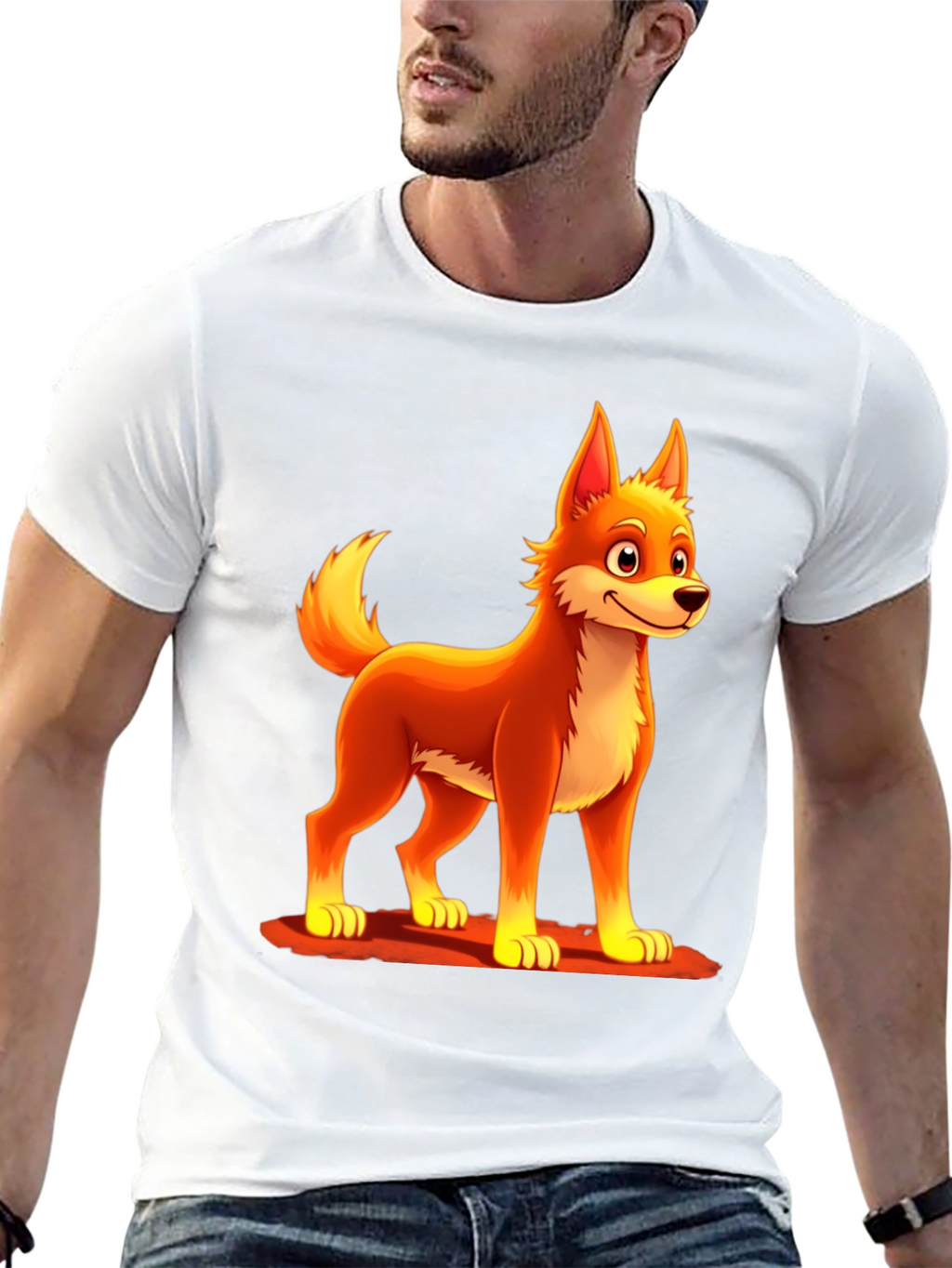 Cartoon Fox Graphic Tee