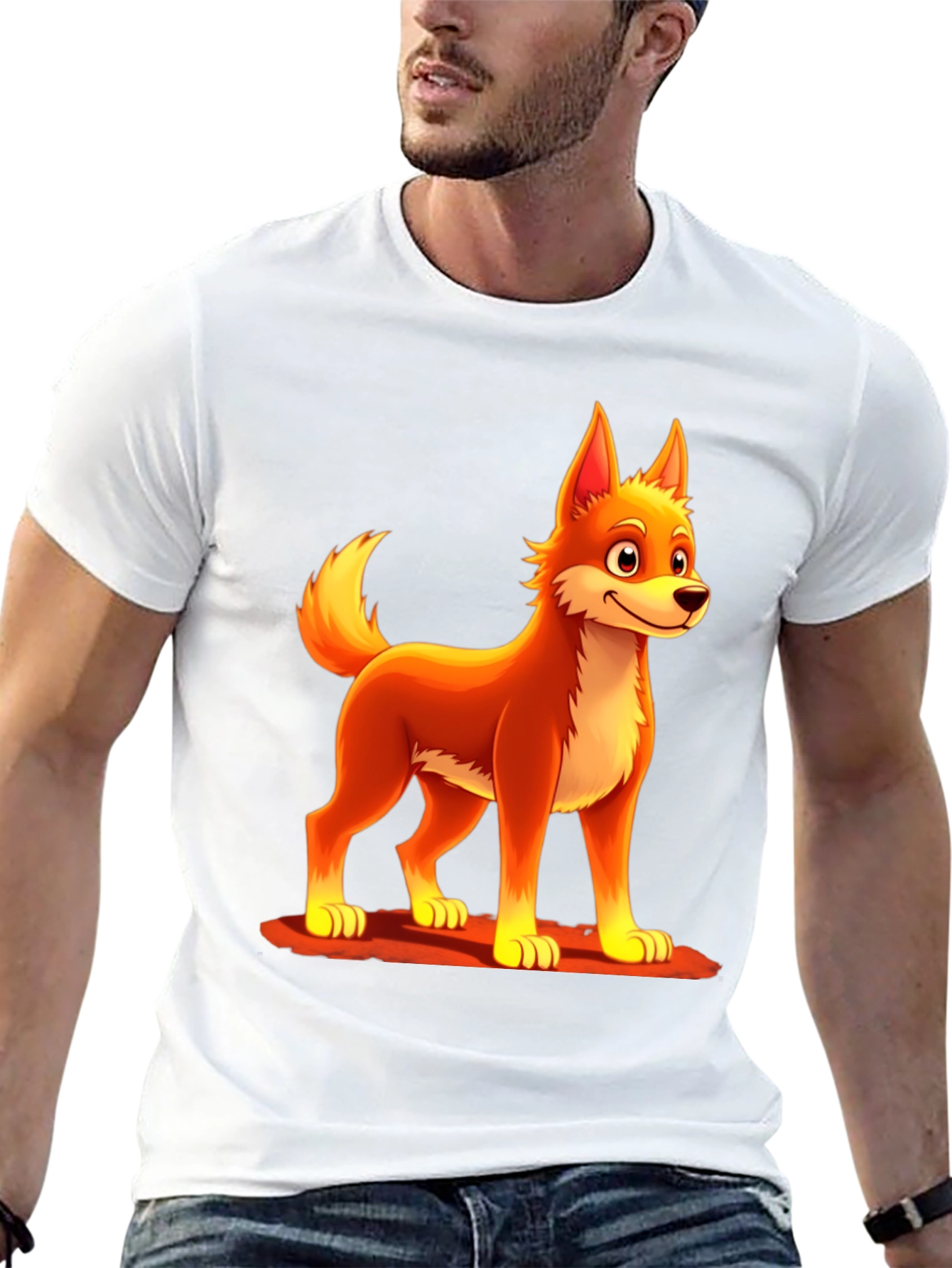 Cartoon Fox Graphic Tee