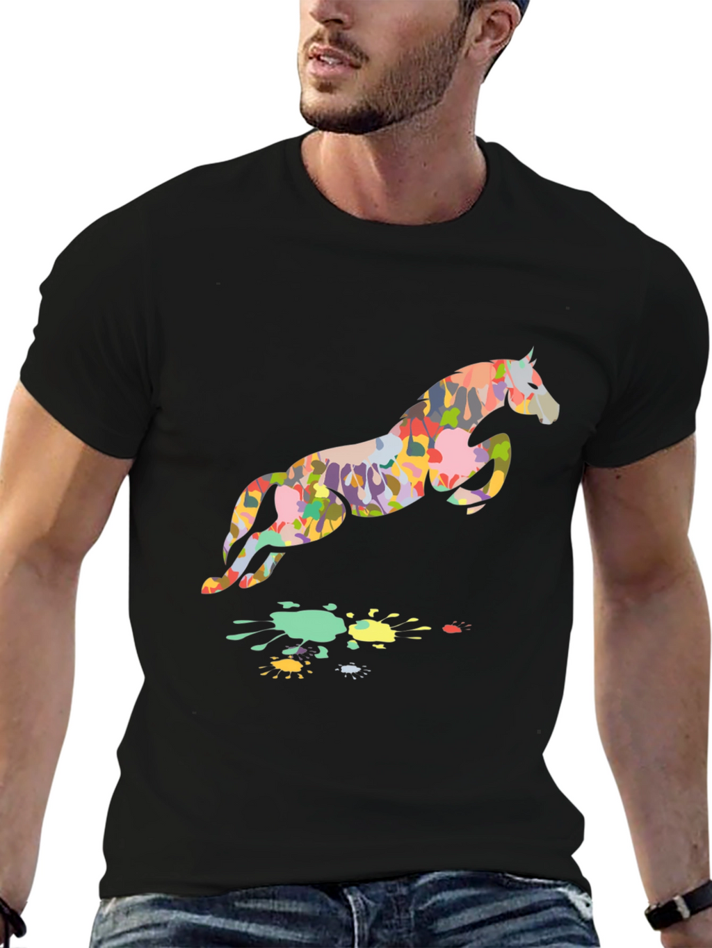 Abstract Horse Graphic Tee