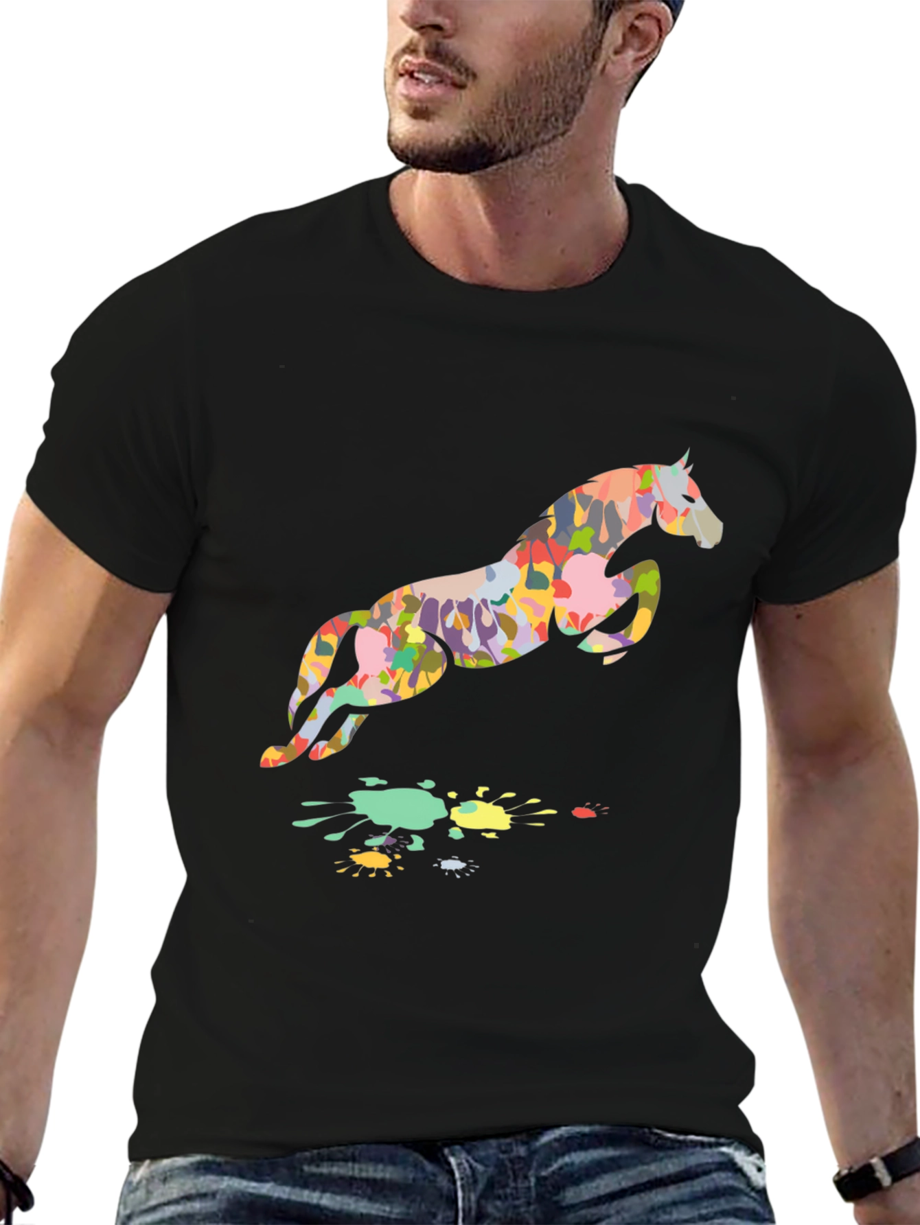 Abstract Horse Graphic Tee