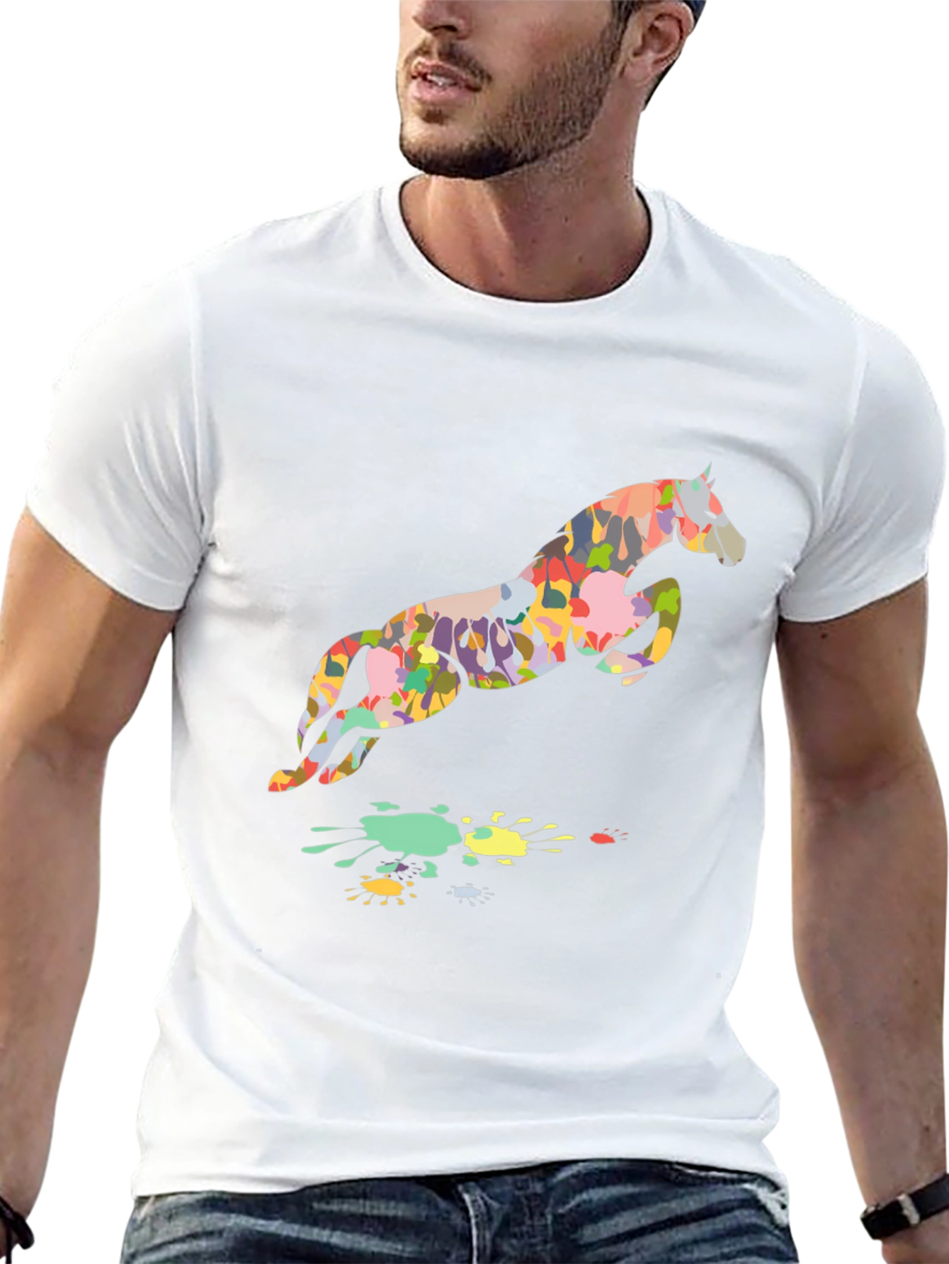 Abstract Horse Graphic Tee